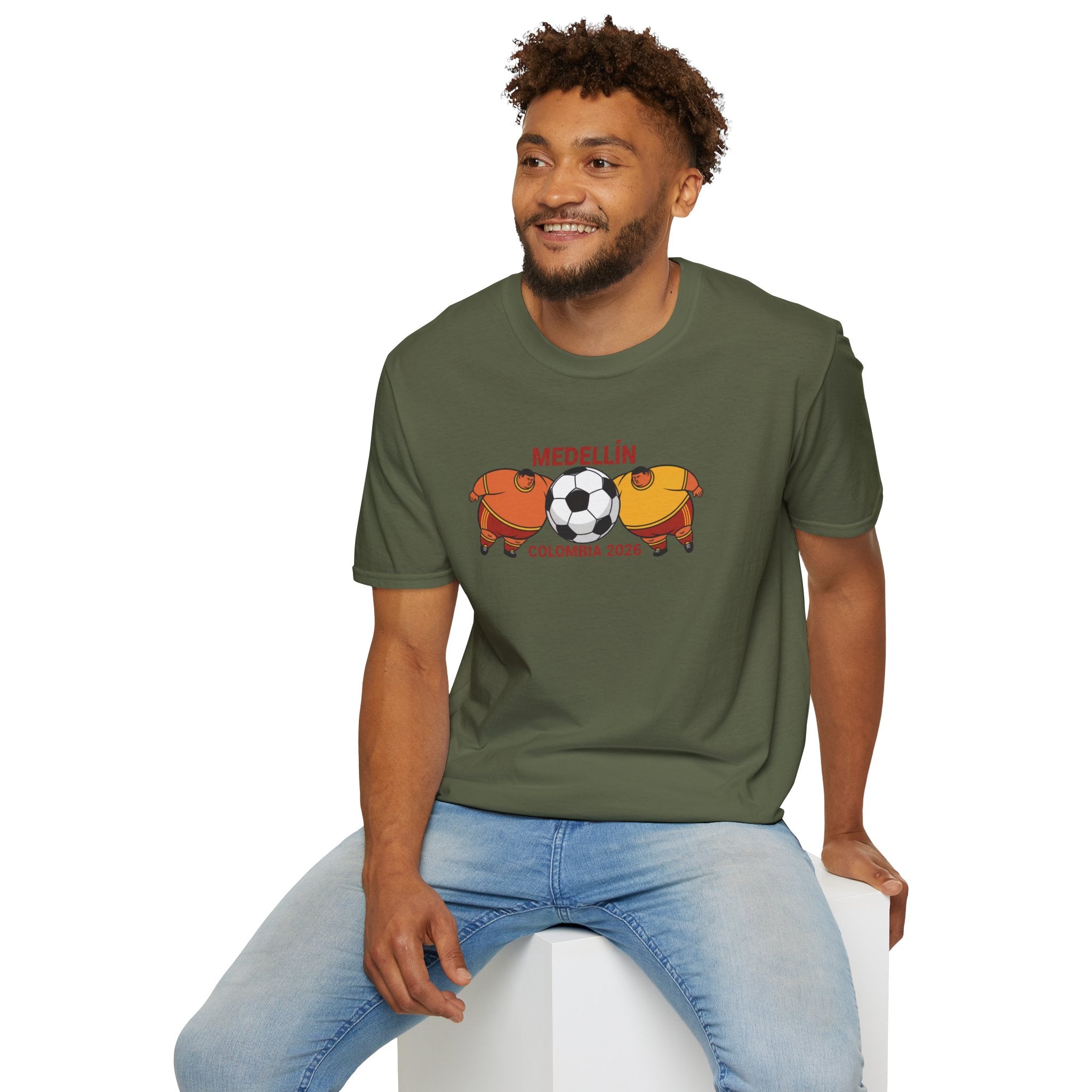 Medellín Colombia 2026 Soccer T-Shirt – Football Dolphins Graphic Tee