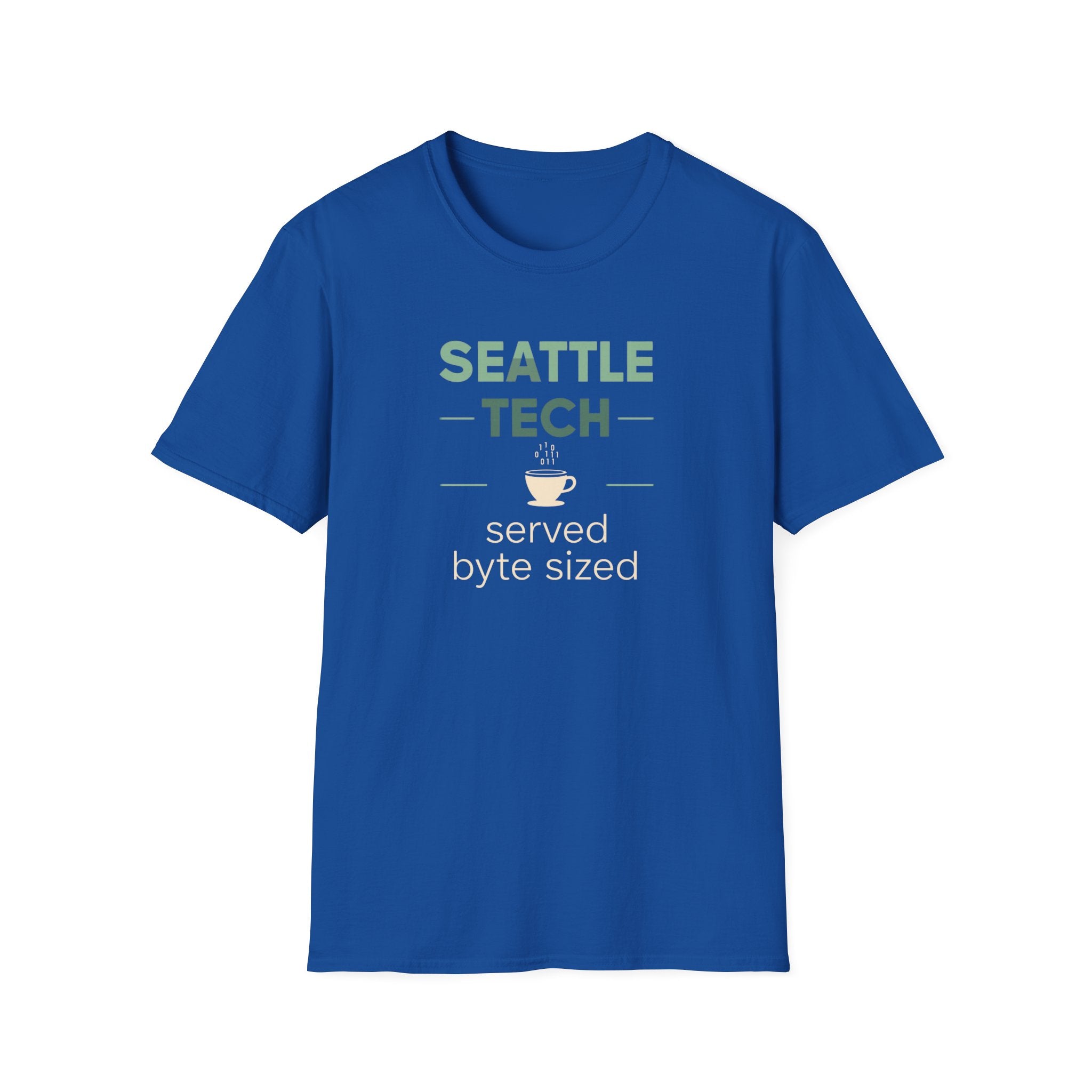 Seattle Tech T-Shirt – “served byte sized” Coffee & Coding Tee