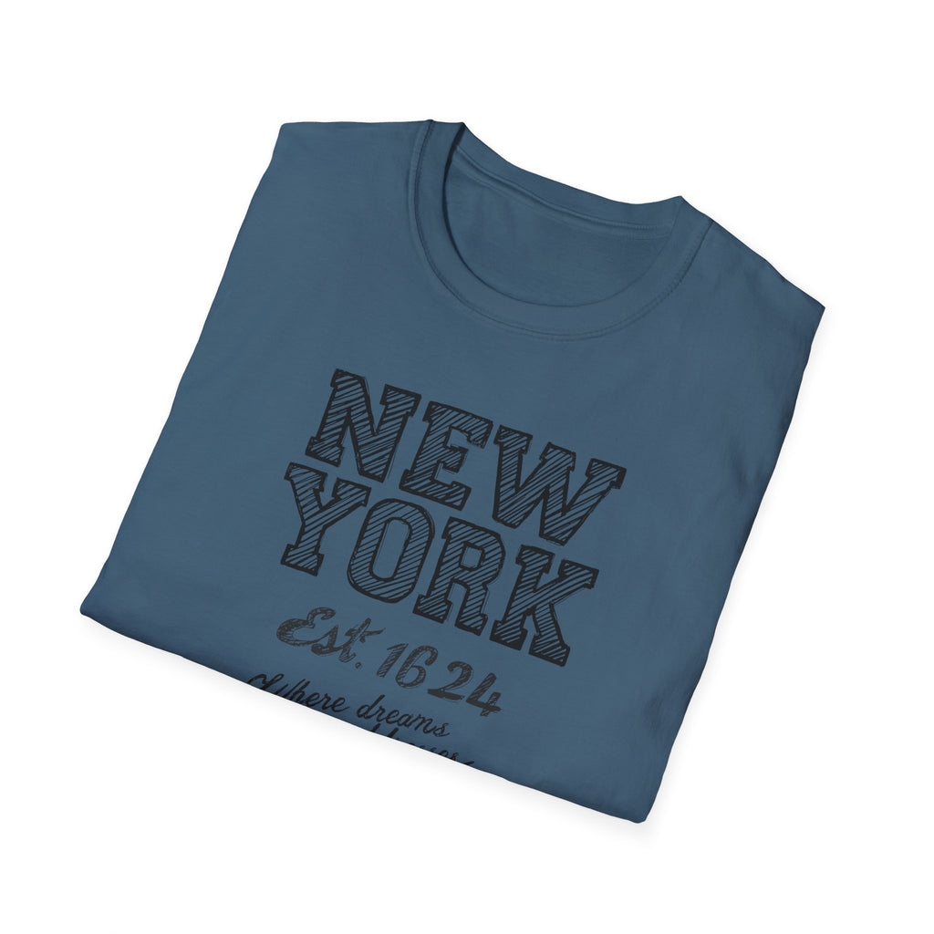 New York Est. 1624 Vintage City T-Shirt — Retro Travel Tee