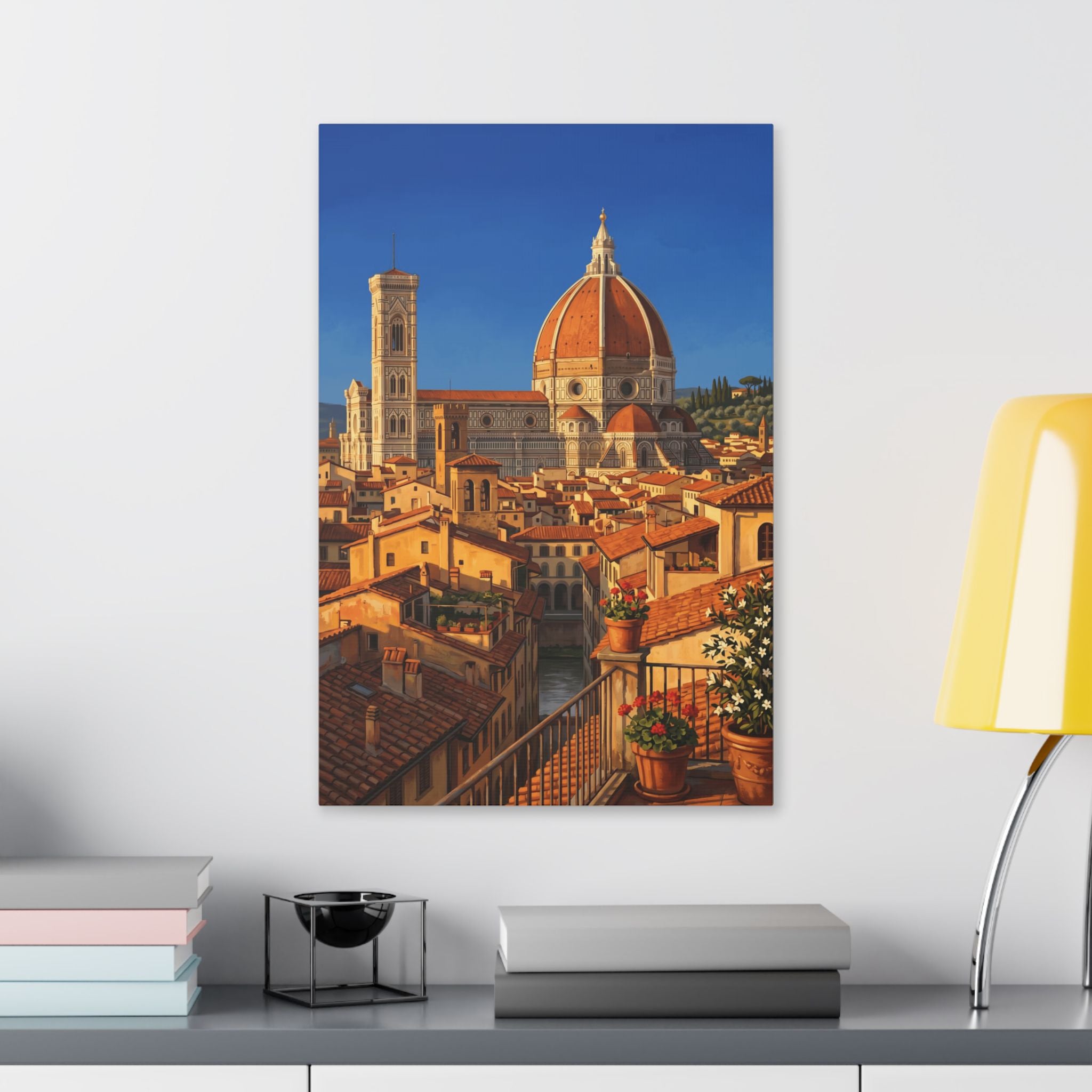 Florence Cathedral Stretched Canvas — Tuscan Cityscape Wall Art