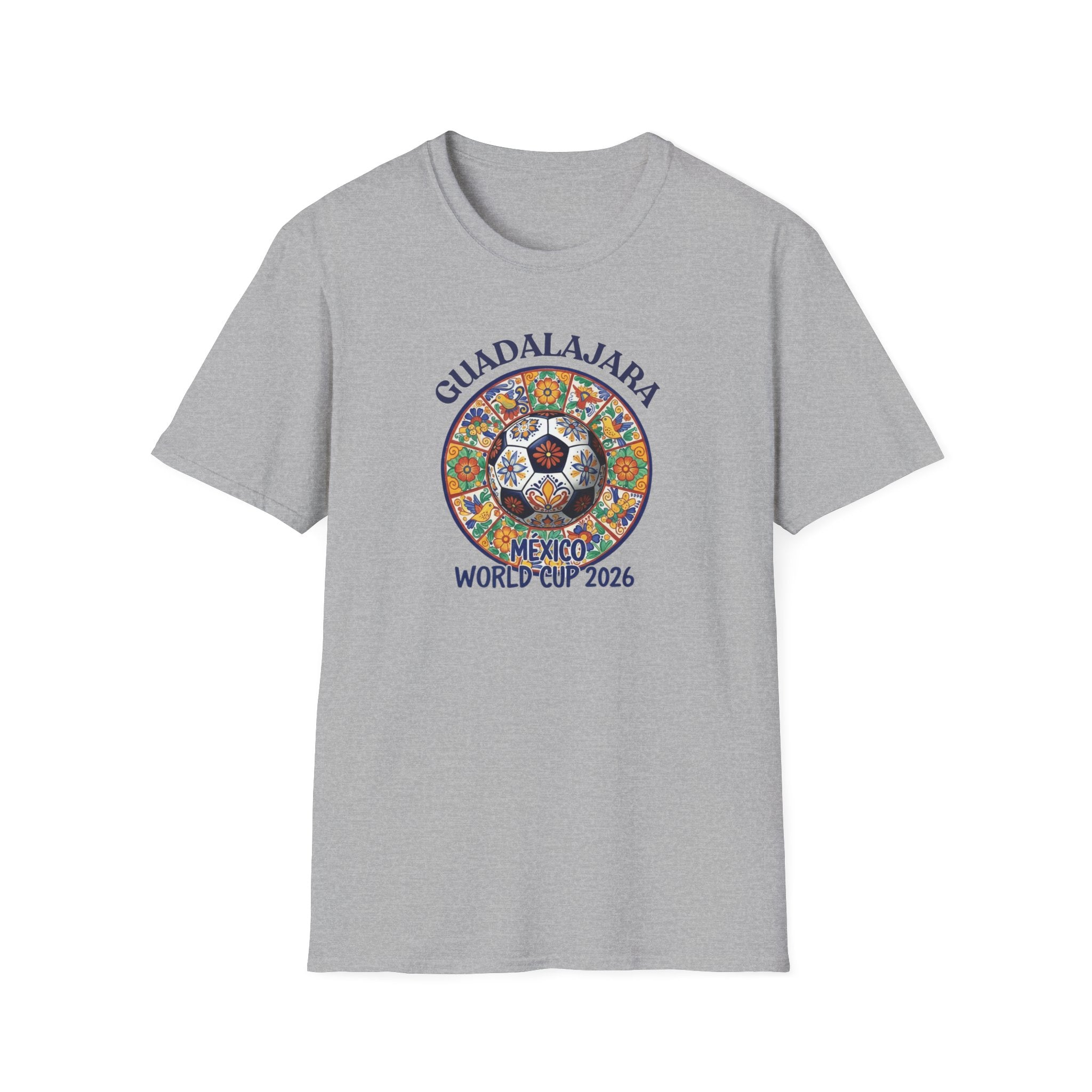 Guadalajara Mexico World Cup 2026 Soccer T-Shirt — Colorful Aztec Ball Design