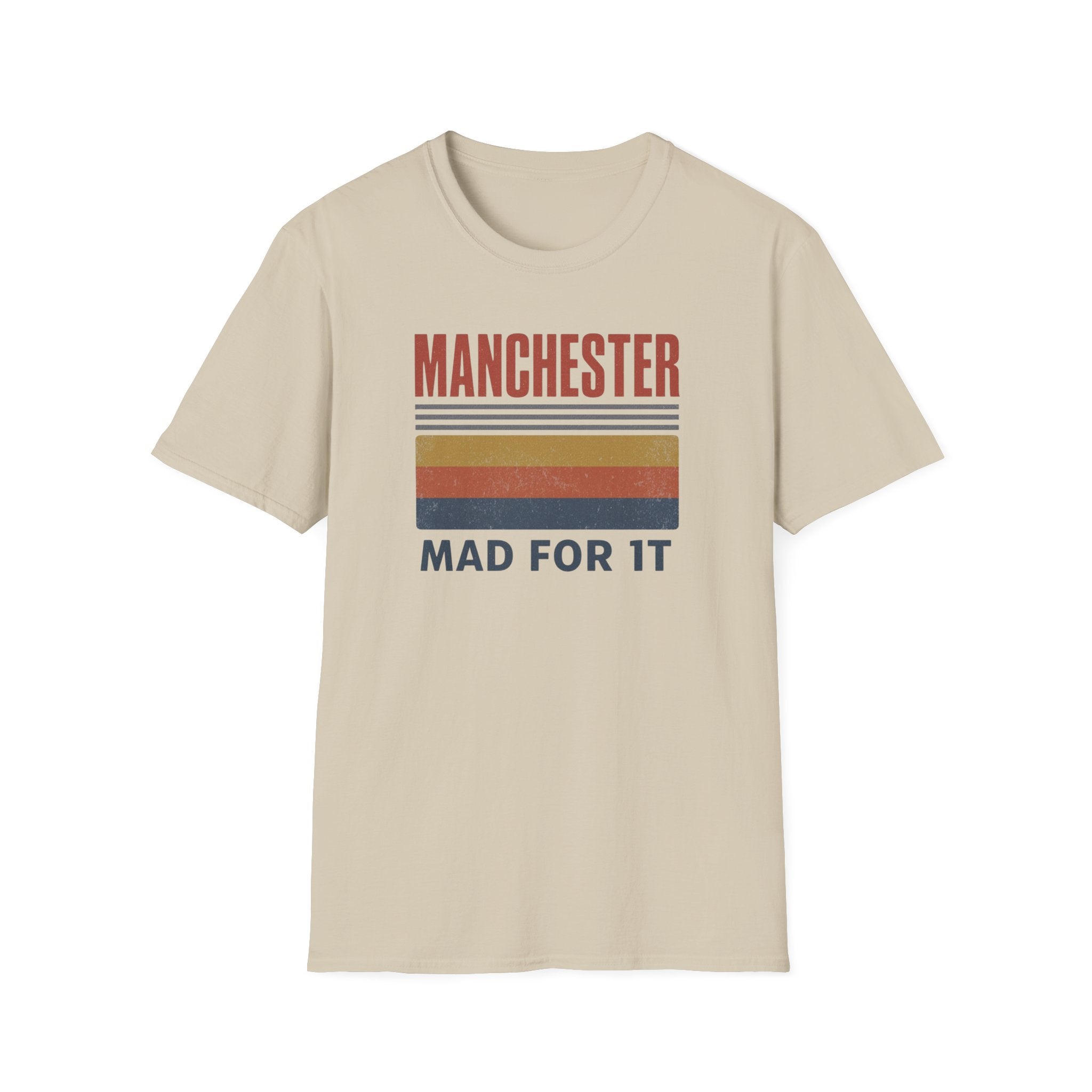Manchester "Mad For It" Retro Stripe T-Shirt