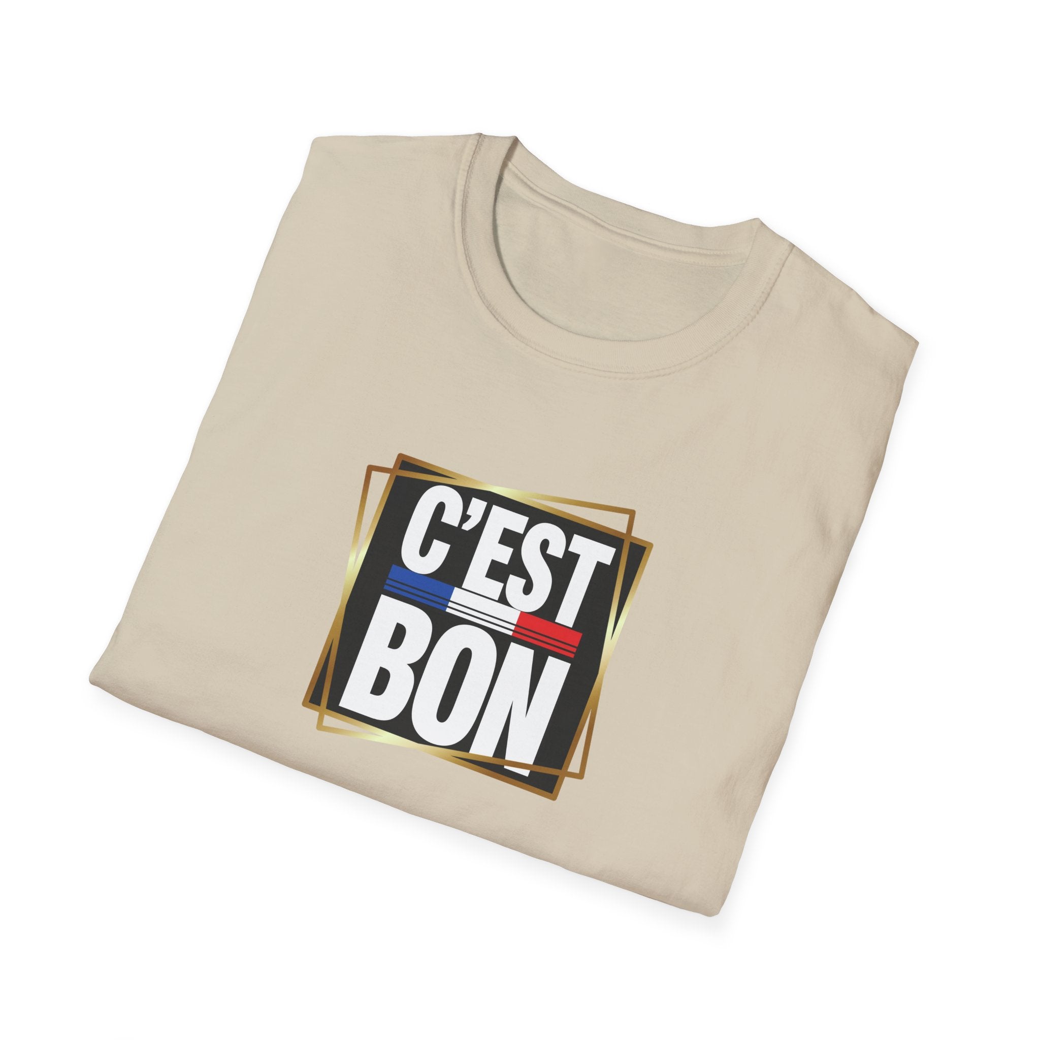 C'EST BON T-Shirt | French Phrase Graphic Tee, Bold Typographic Design