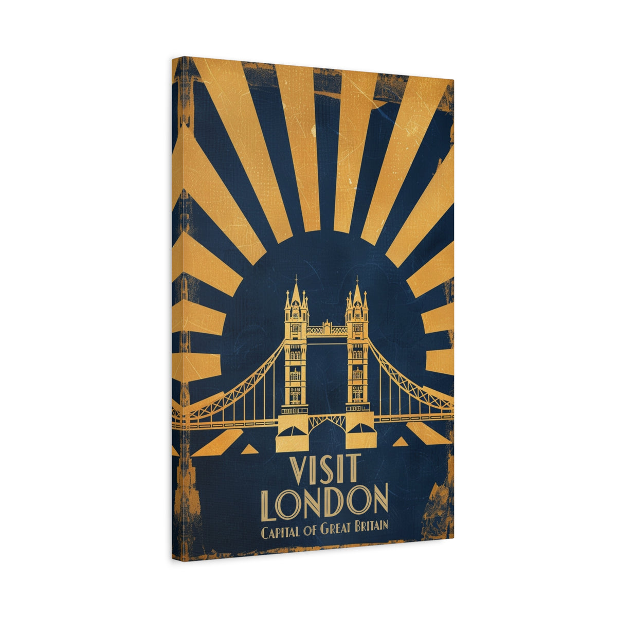 Canvas Wall Art — Vintage 'Visit London' Travel Poster
