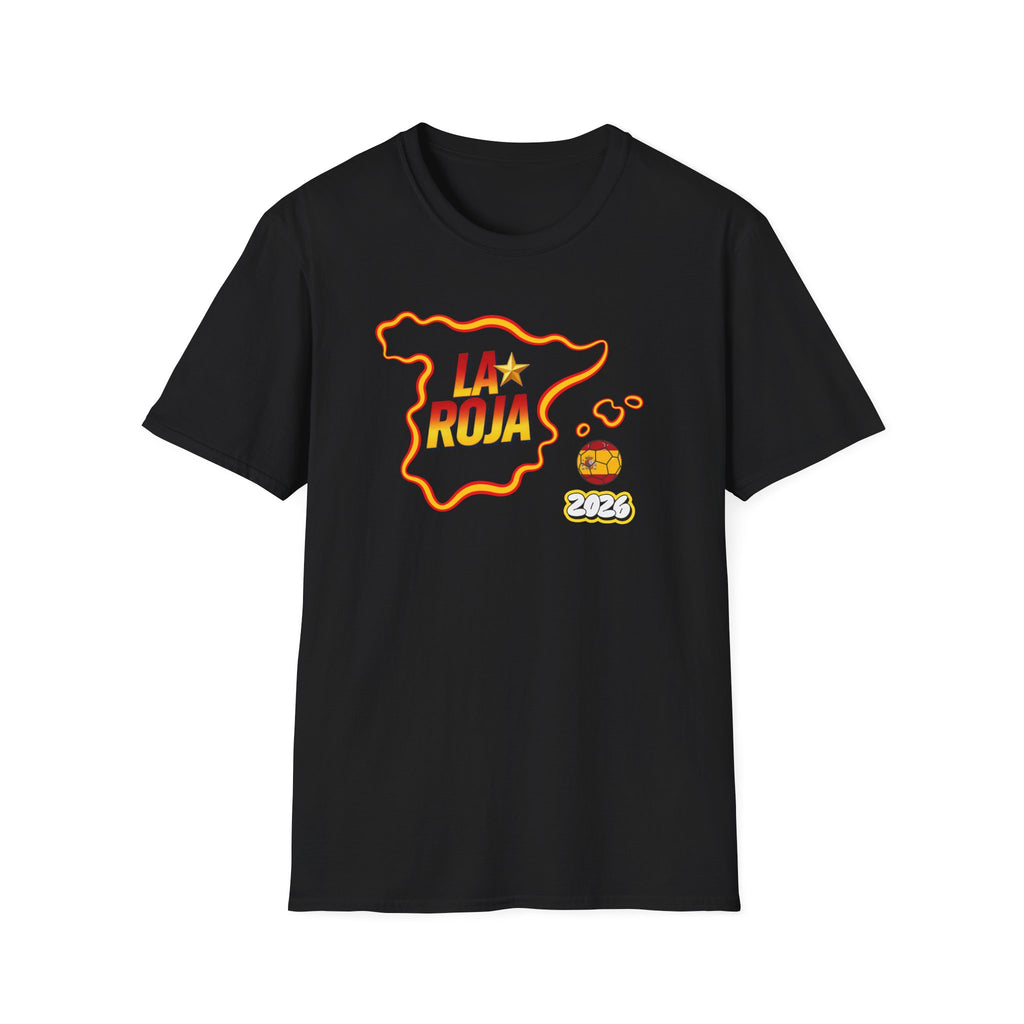 La Roja Spain Map T‑Shirt – 2026 Football World Cup Fan Tee