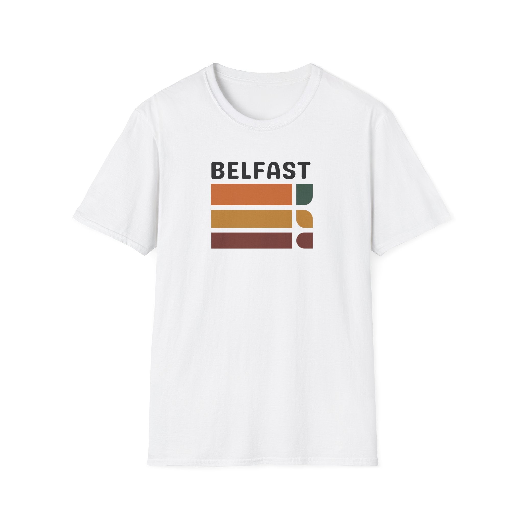 Belfast Retro Stripes T-Shirt | City Vintage Bar Graphic