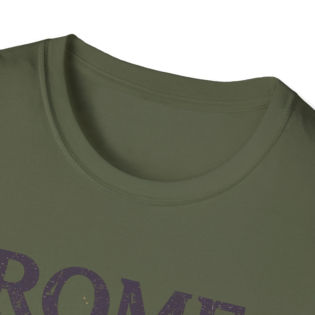 Rome Vintage Stripes T-Shirt — "When in Rome" Travel Tee