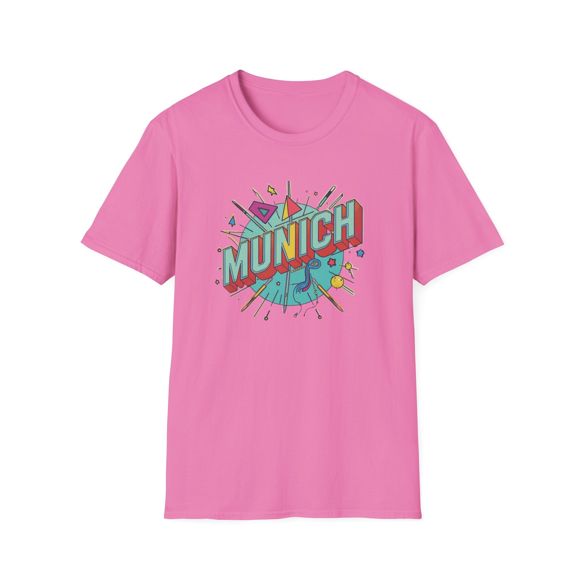 Munich Retro Graphic T-Shirt — Colorful Vintage City Design