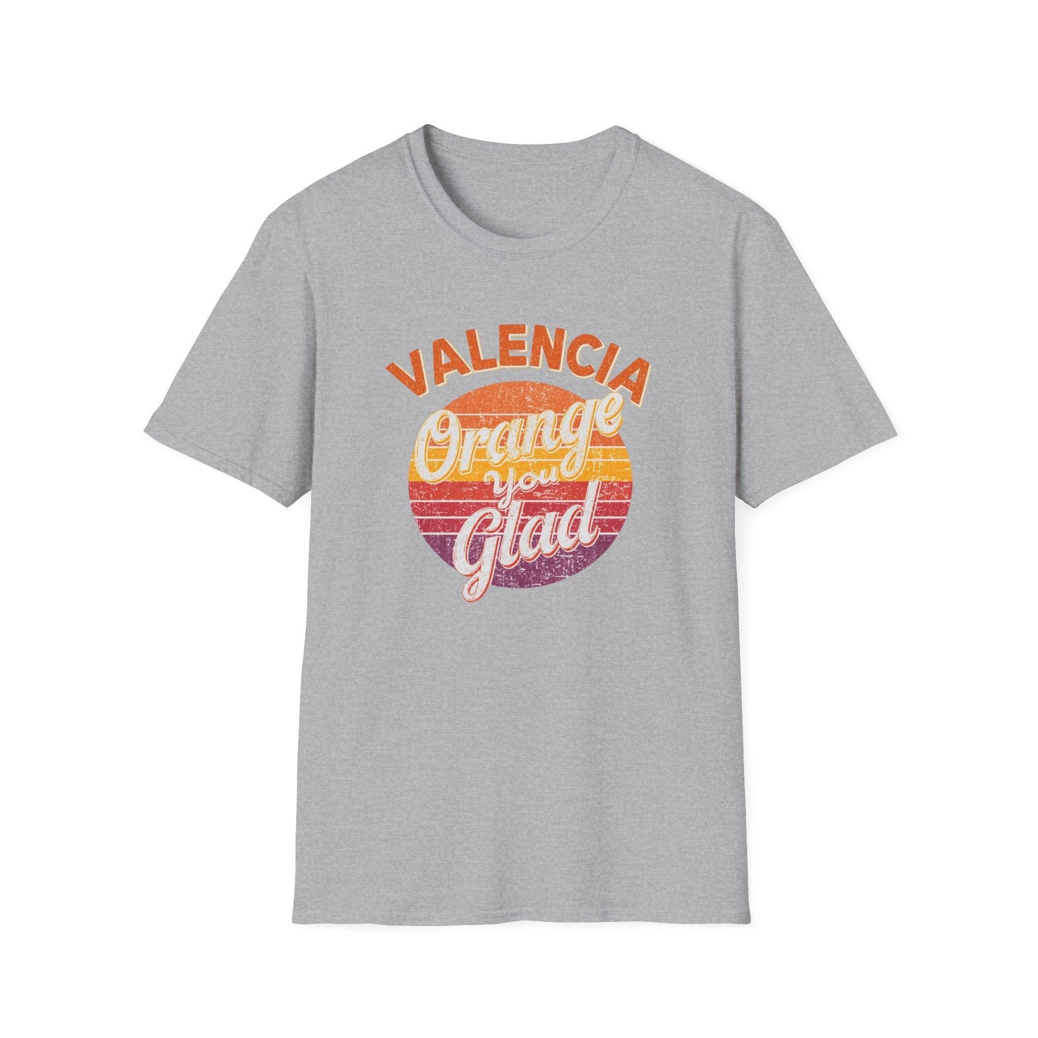 Valencia Orange You Glad Retro Graphic T-Shirt