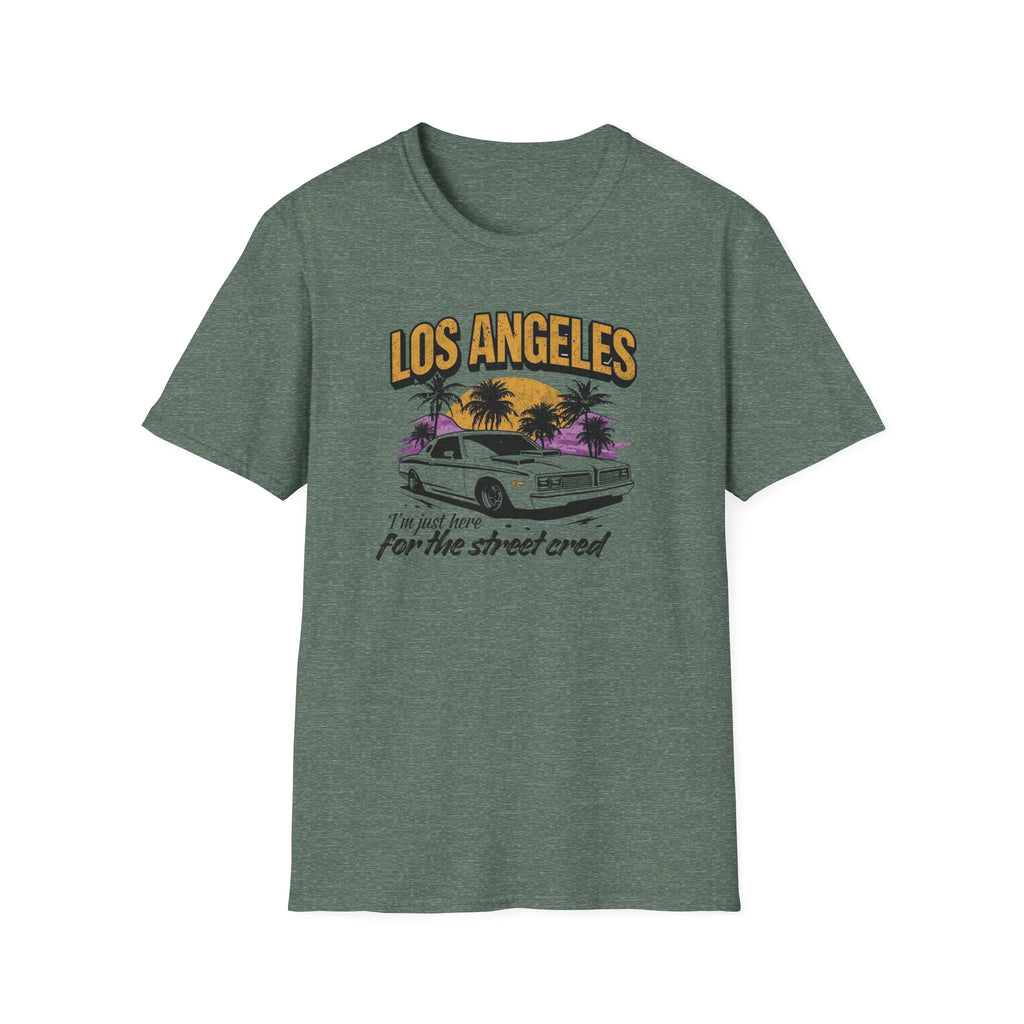 Los Angeles Retro Car T-Shirt — "For the Street Cred" Vintage Sunset Tee