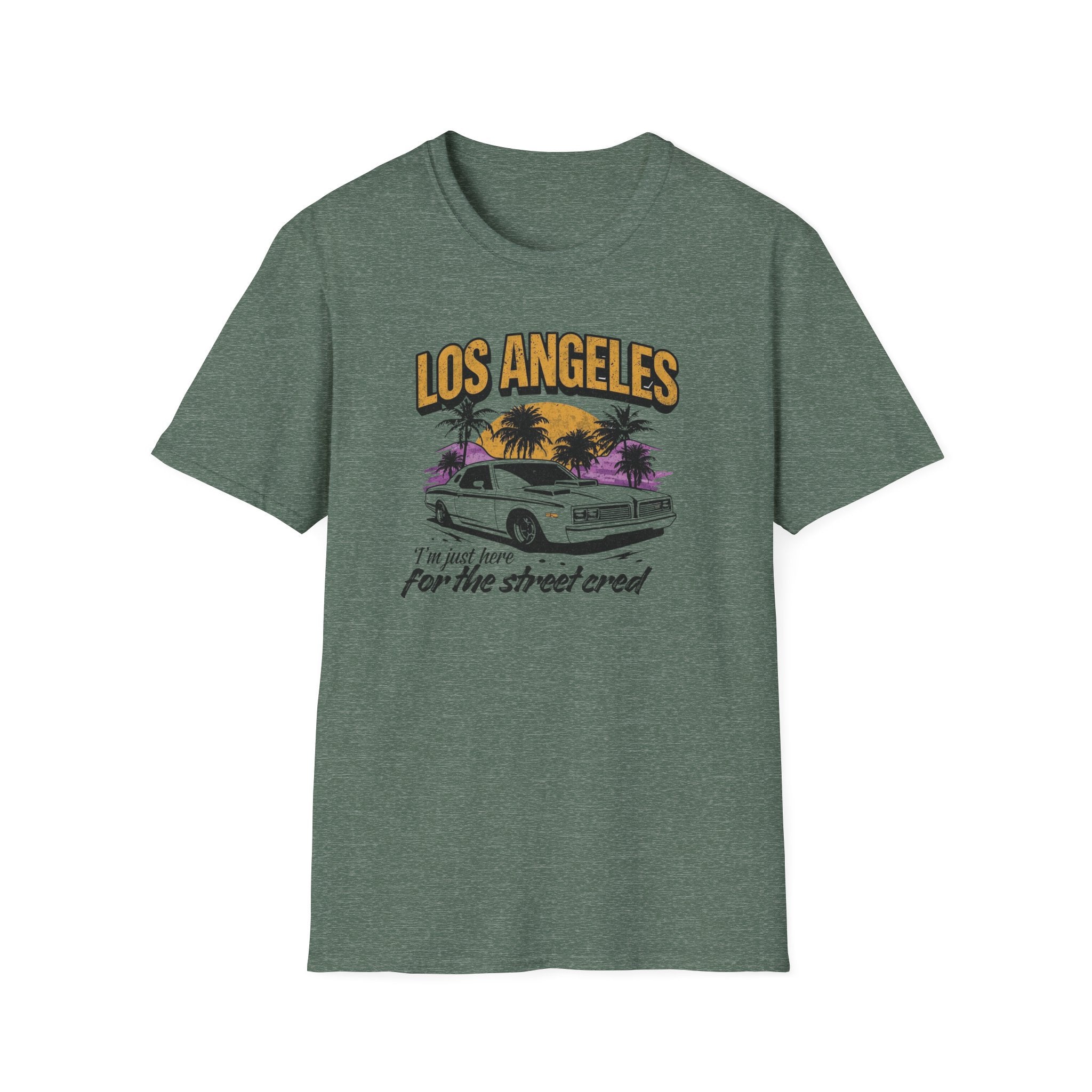 Los Angeles Retro Car T-Shirt — "For the Street Cred" Vintage Sunset Tee