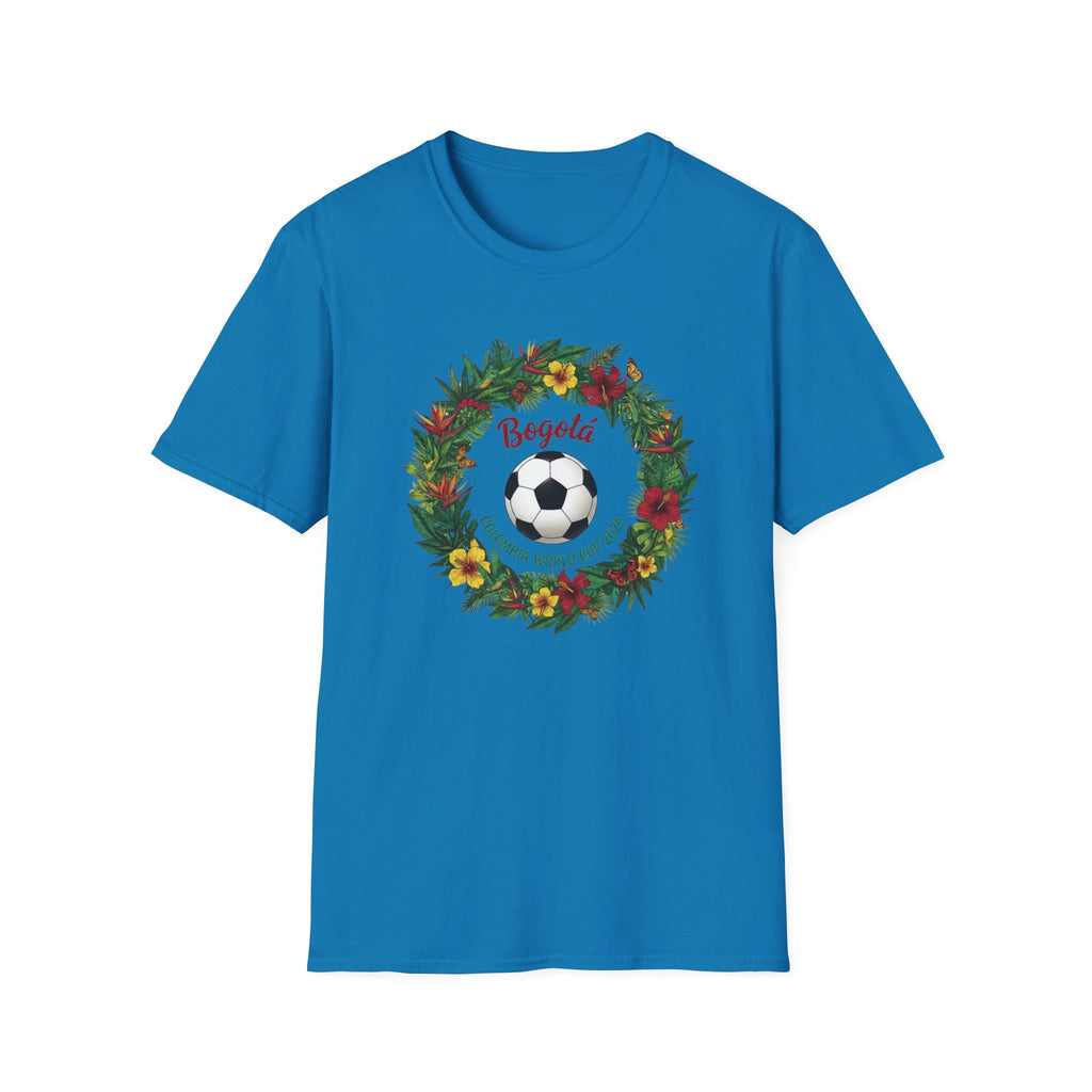 Bogotá Soccer Wreath T-Shirt — World Cup Football Holiday Tee
