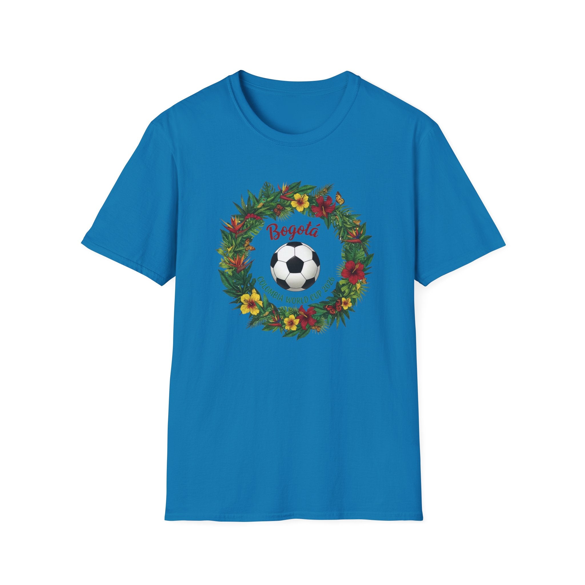 Bogotá Soccer Wreath T-Shirt — World Cup Football Holiday Tee