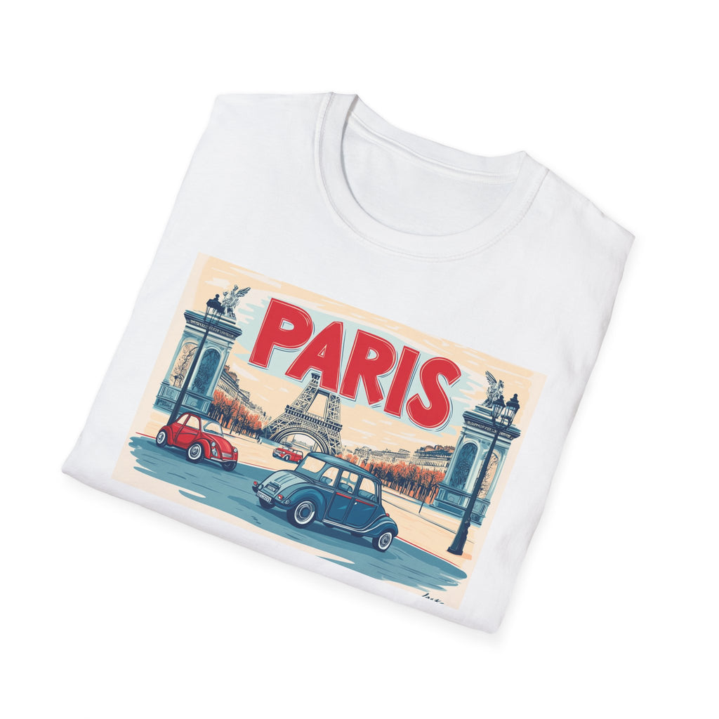 Paris Vintage Postcard T-Shirt | Eiffel Tower Retro Travel Tee