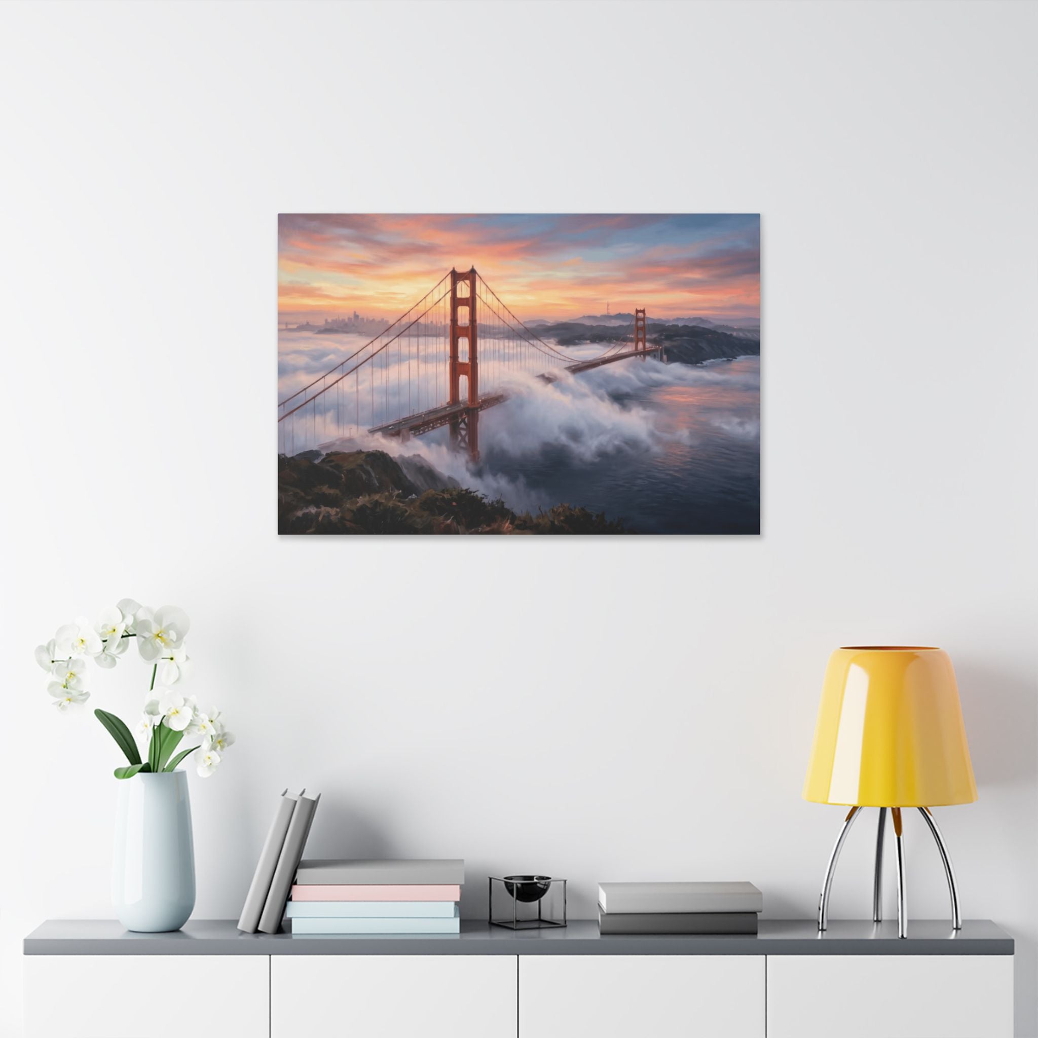 Golden Gate Sunrise Canvas Print — San Francisco Bridge Wall Art
