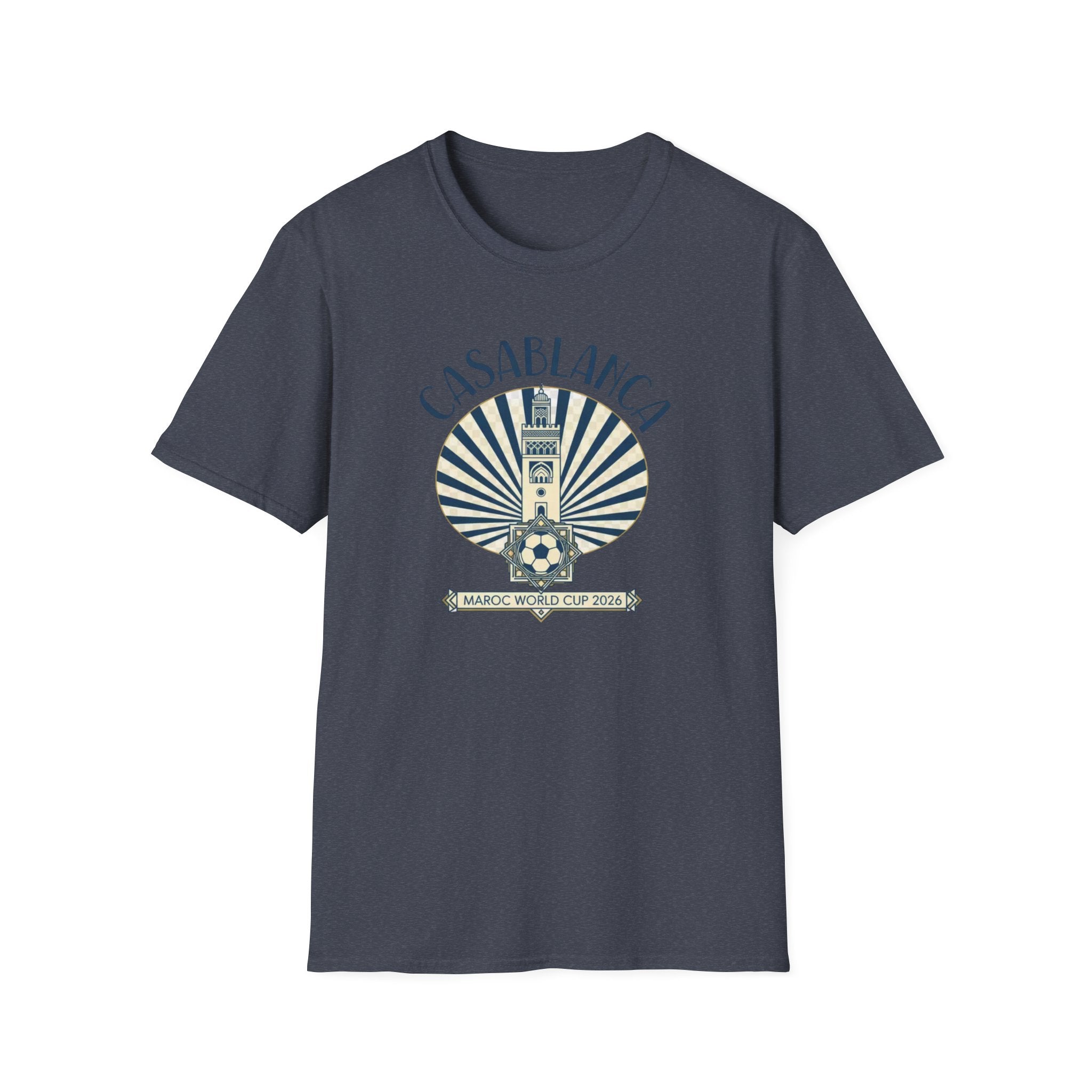 Casablanca Vintage Travel T-Shirt — Morocco World Cup 2026 Souvenir