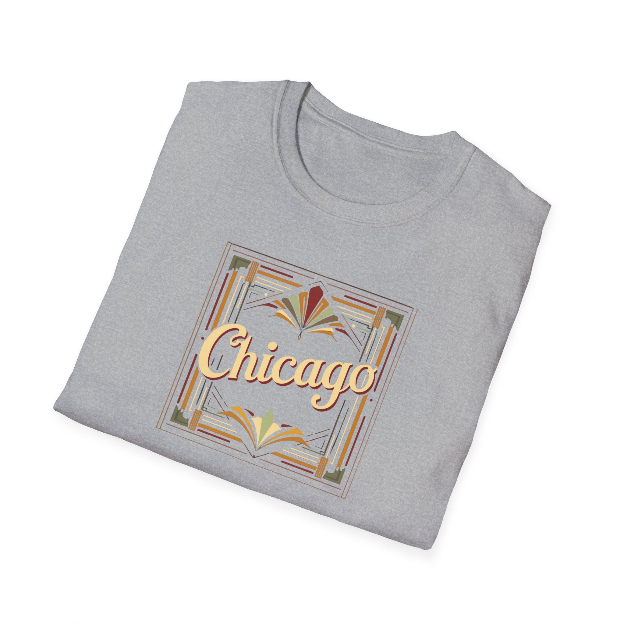 Chicago Art Deco Script T-Shirt | Vintage City Typography