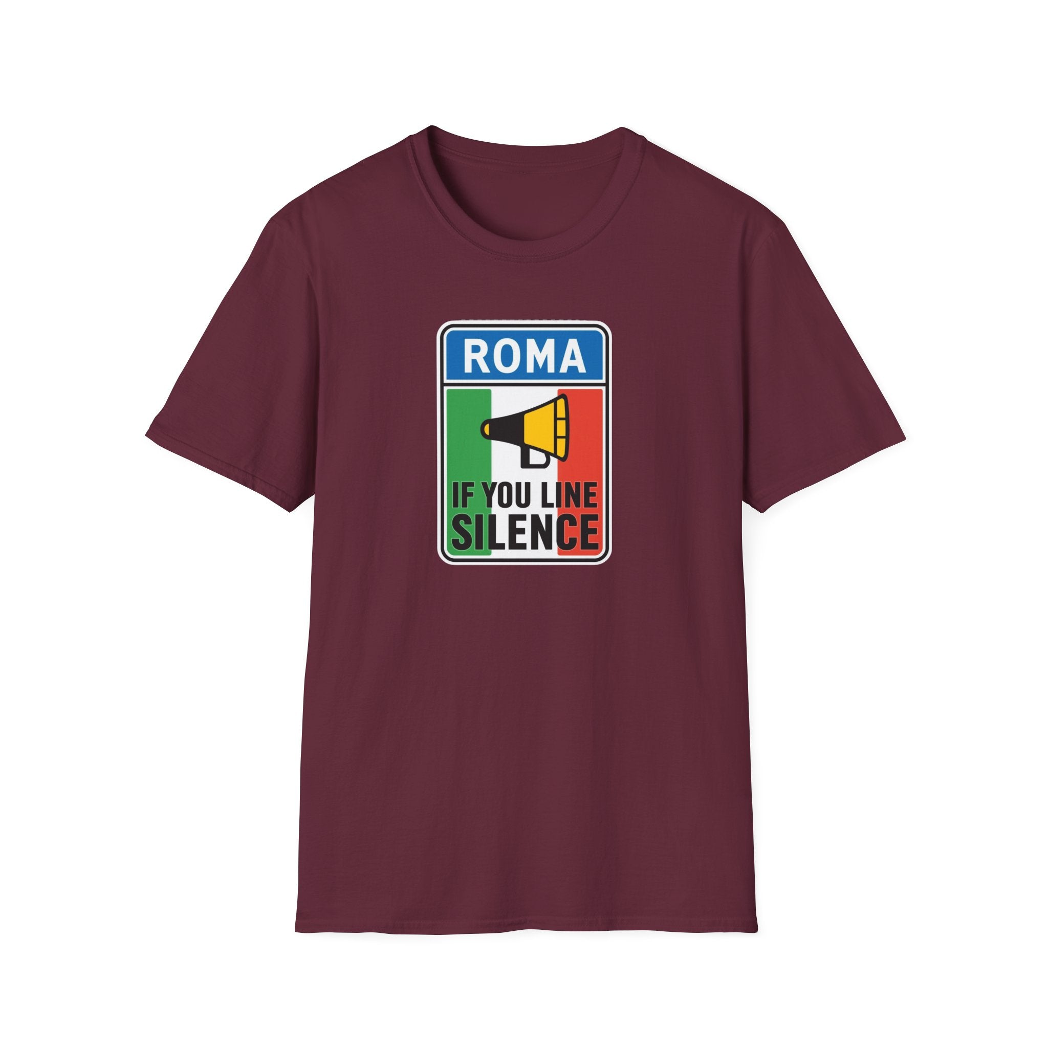 Roma Italian "Honk if you like silence" Unisex Softstyle T-Shirt