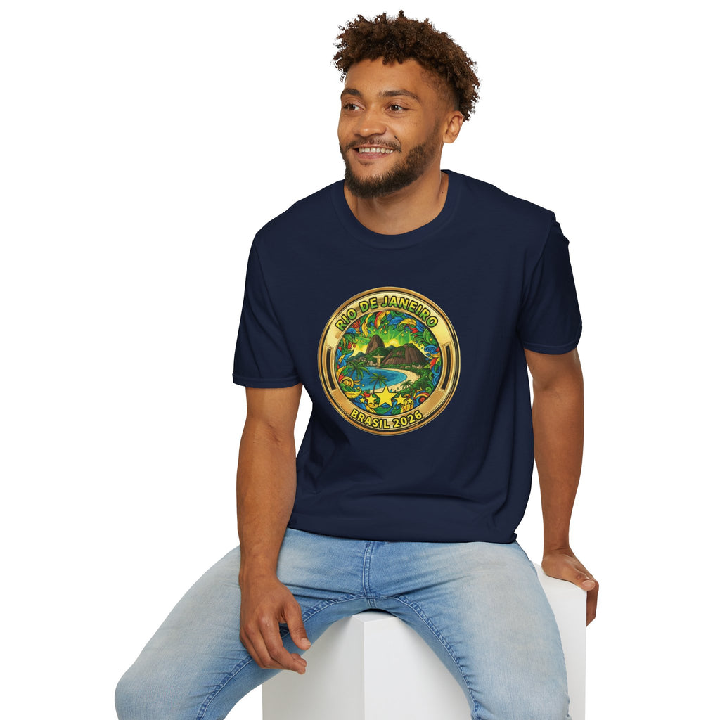 Rio de Janeiro Brazil Travel T-Shirt World Cup 2026 — Vintage Tropical Beach Badge