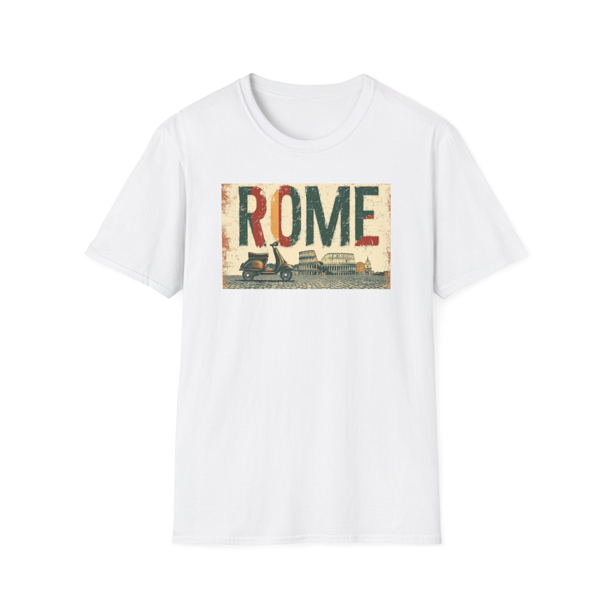 Rome Vintage Travel Graphic T-Shirt | Retro Roman Skyline Tee