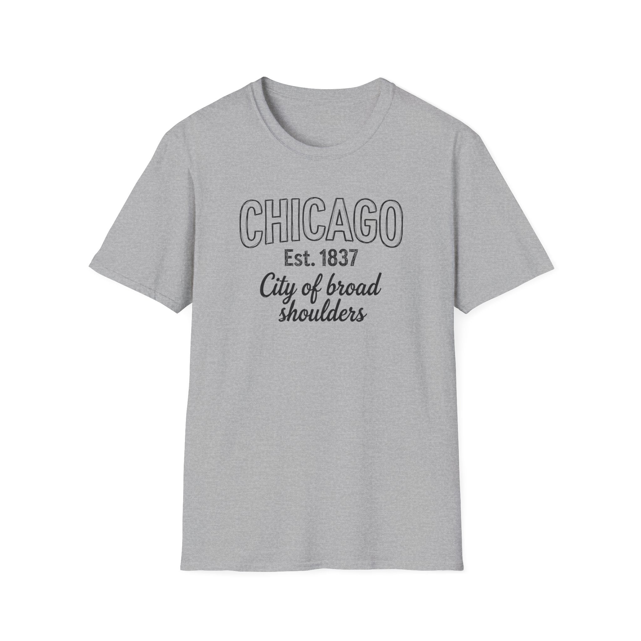 Chicago "City of Broad Shoulders" T-Shirt — Est. 1837 Vintage City Tee