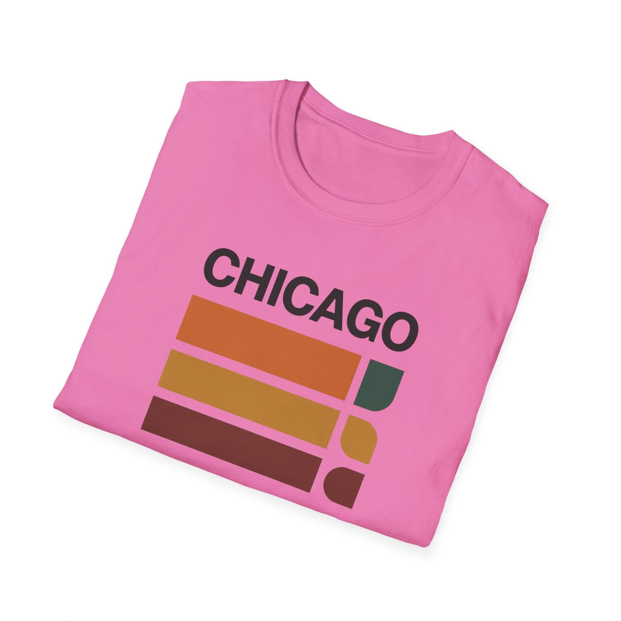 Chicago Retro Stripes T-Shirt | Vintage City Typography