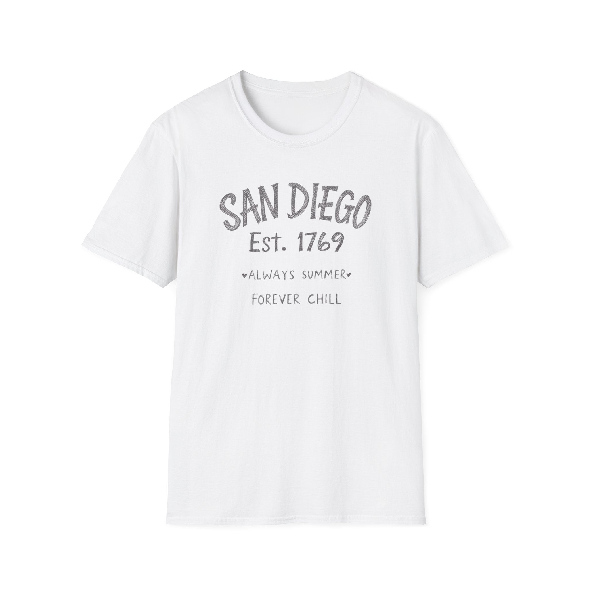 San Diego T-Shirt - "Always Summer, Forever Chill" Casual Beach Tee