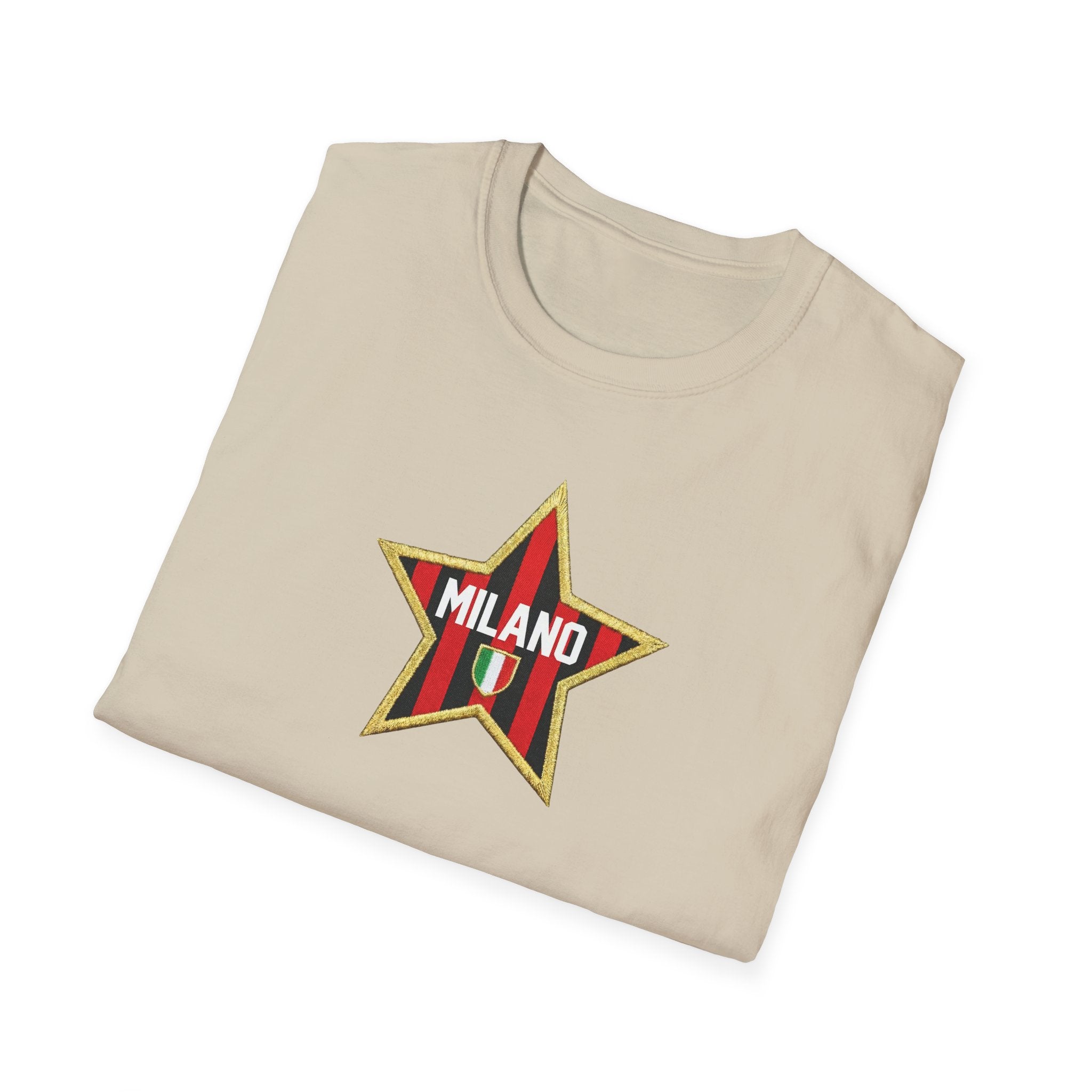 Milano Star Crest T-Shirt | Italian Flag Stripe Icon