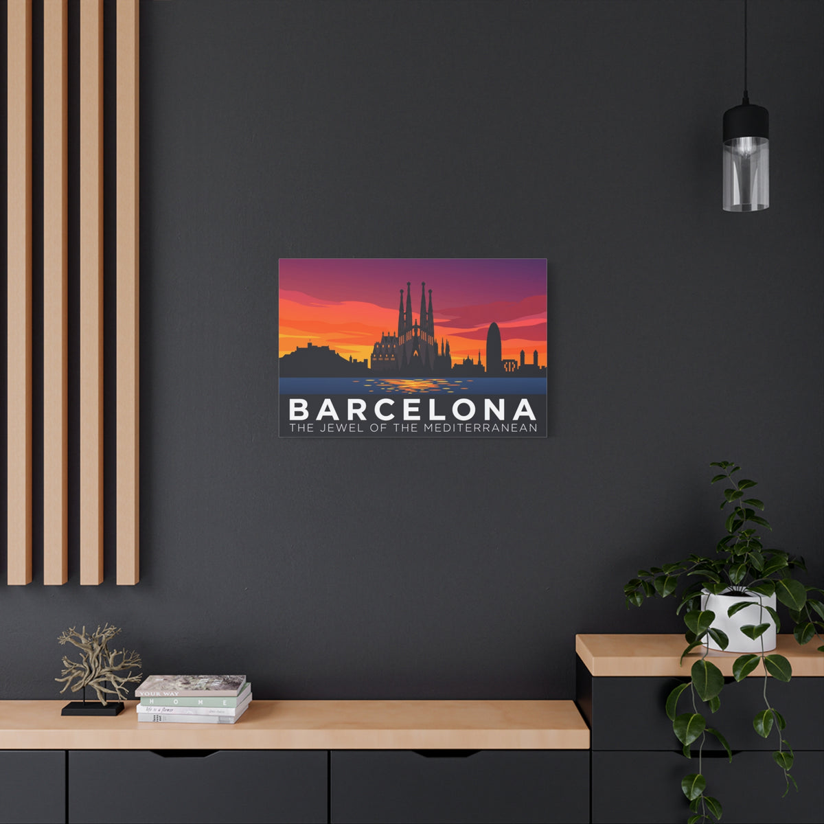 Barcelona Sunset Canvas Print — The Jewel of the Mediterranean
