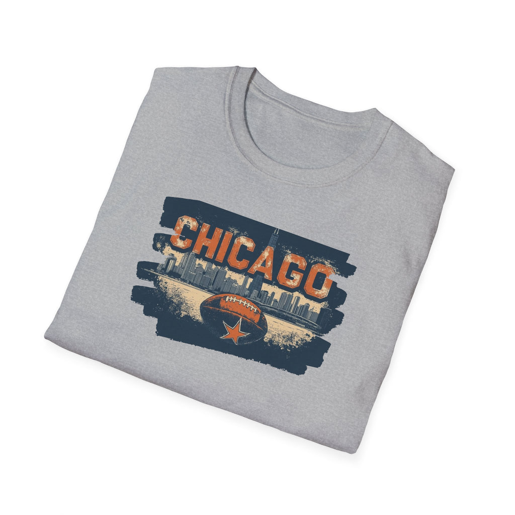 Chicago Skyline Distressed T-Shirt | Cityscape, Retro Star