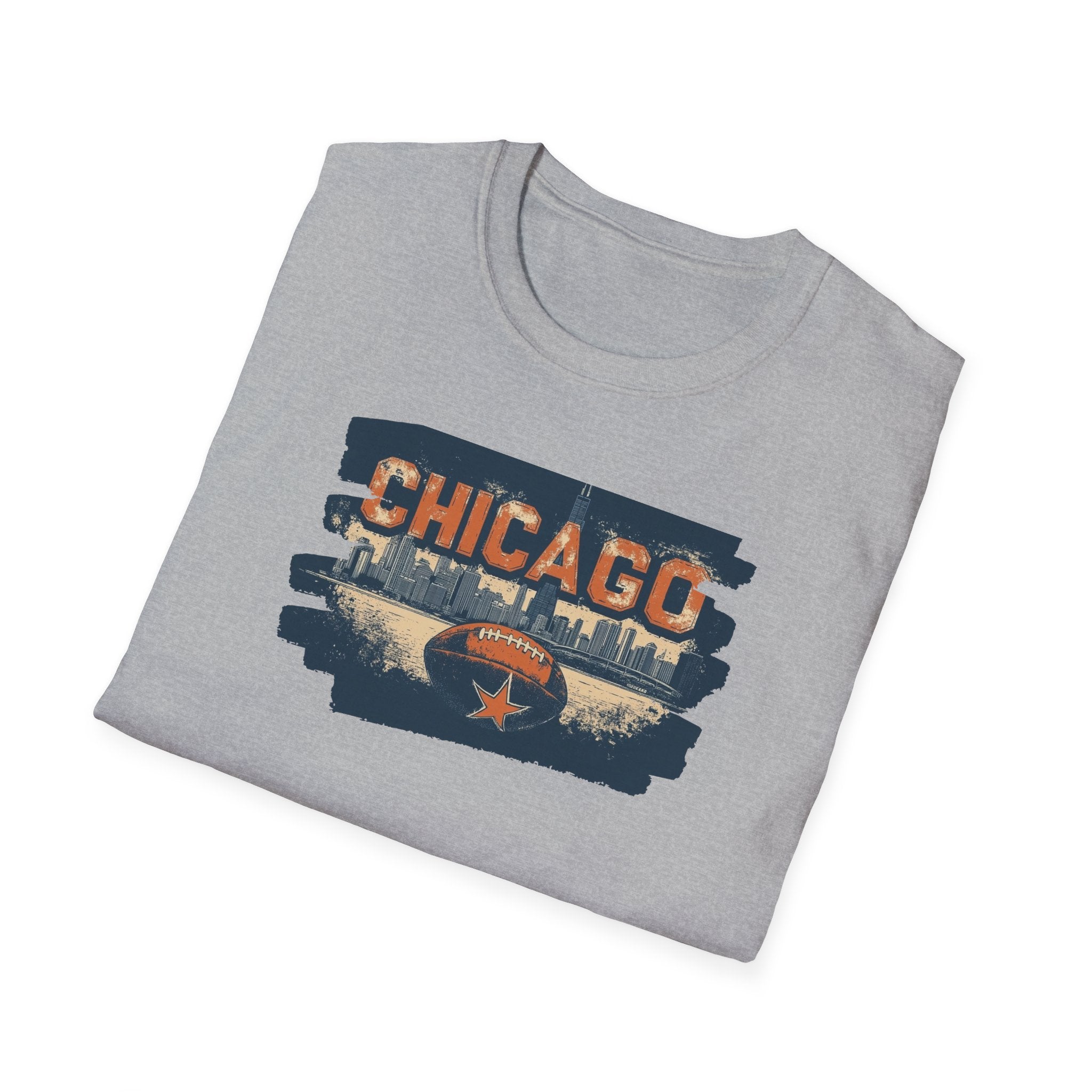 Chicago Skyline Distressed T-Shirt | Cityscape, Retro Star