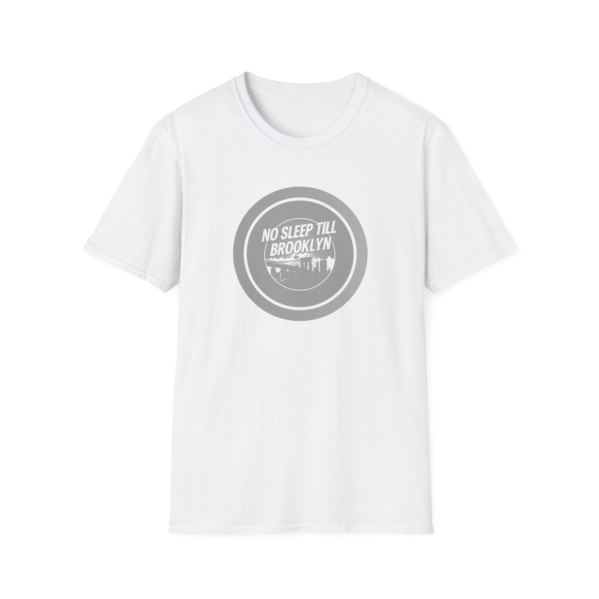 No Sleep Till Brooklyn T-Shirt | Retro NYC Skyline Circle Logo