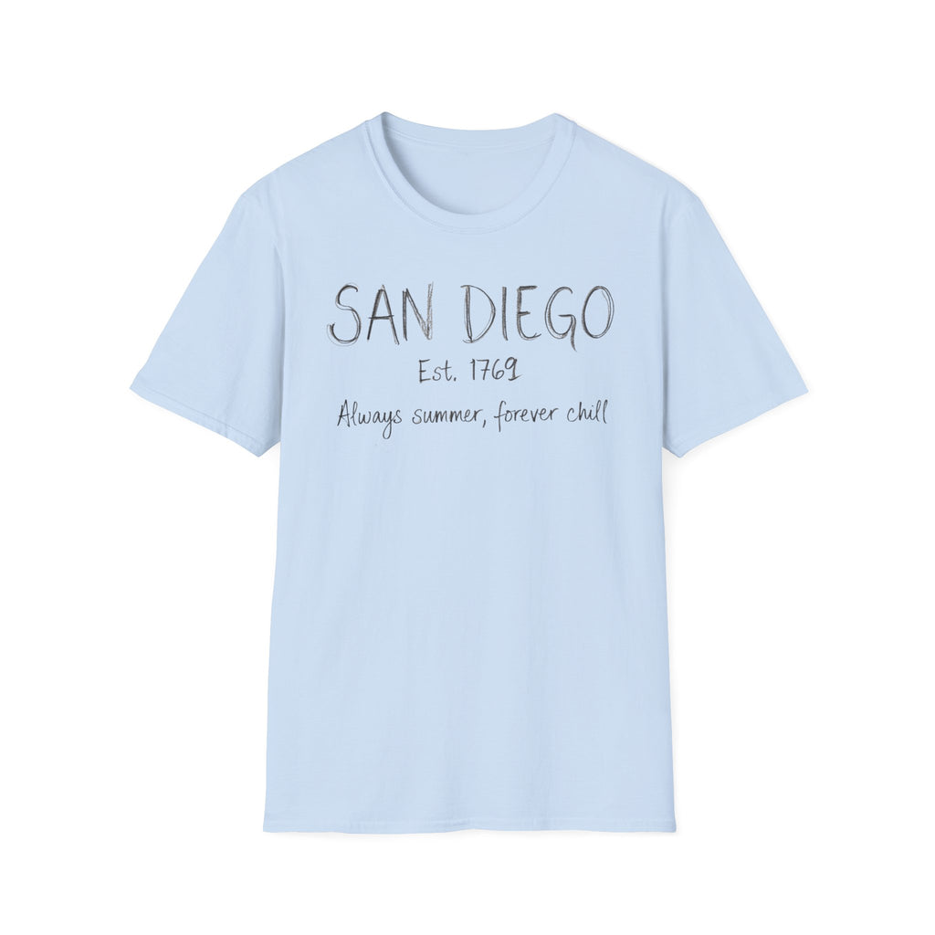 San Diego Est. 1769 "Always Summer, Forever Chill" T-Shirt