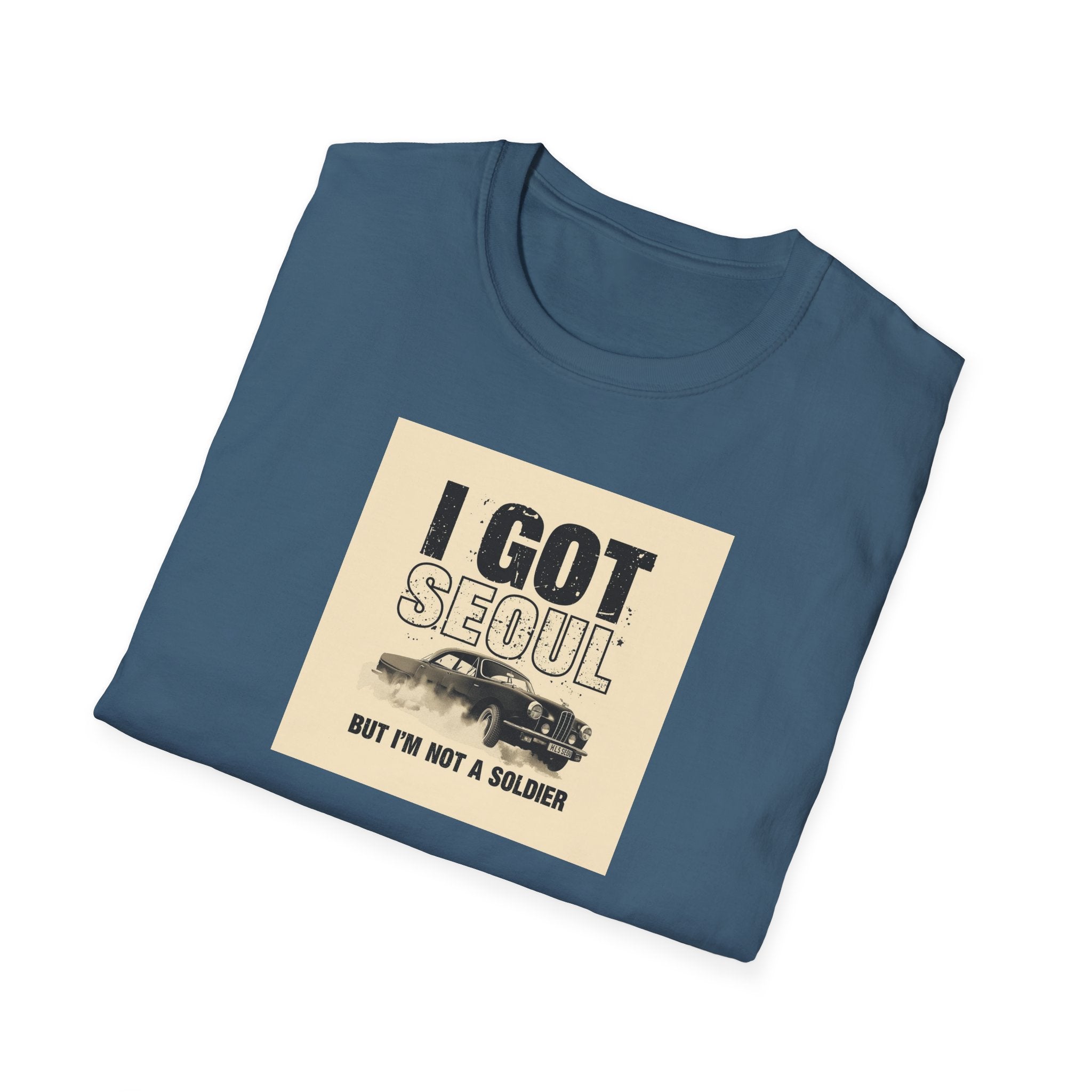 Seoul Travel Tee — "I Got Seoul But I’m Not A Soldier" Vintage Korea Souvenir T-Shirt