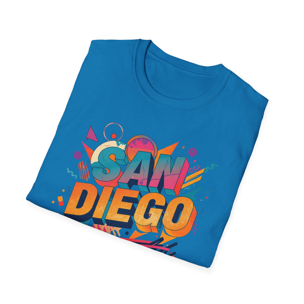 San Diego Retro Graphic T‑Shirt — Colorful 80s Style City Tee