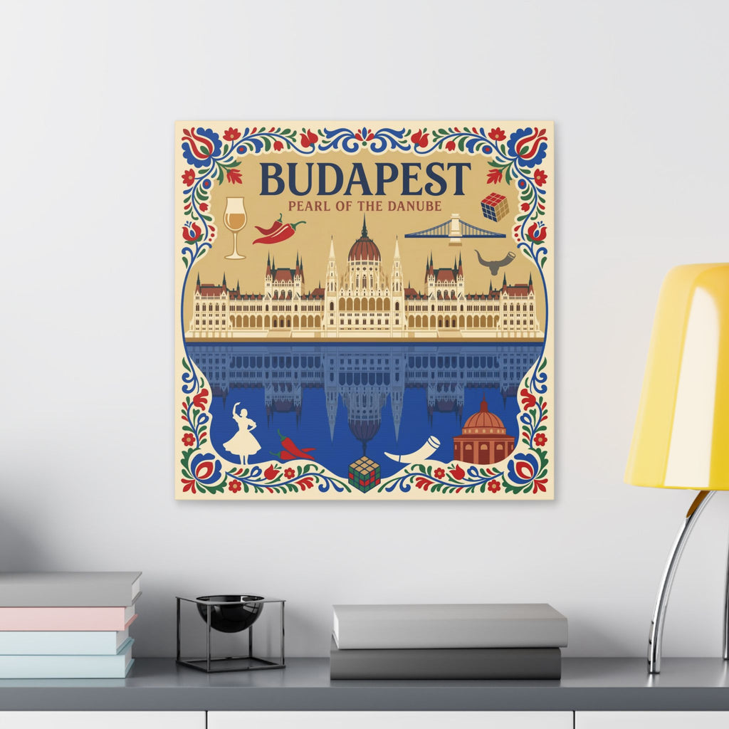 Budapest Pearl of the Danube Stretched Canvas Wall Art