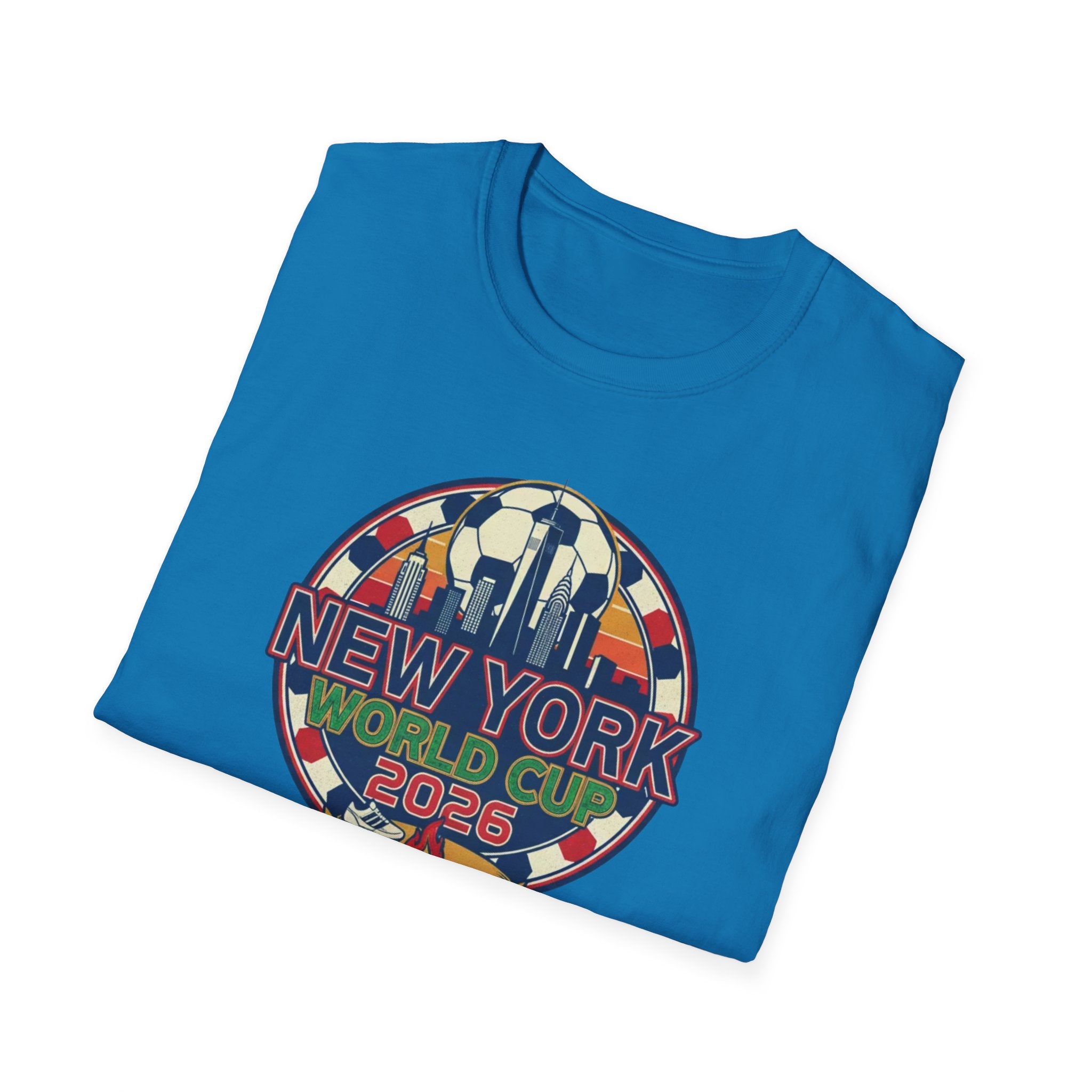 New York World Cup 2026 T-Shirt — Retro City Skyline Soccer Tee