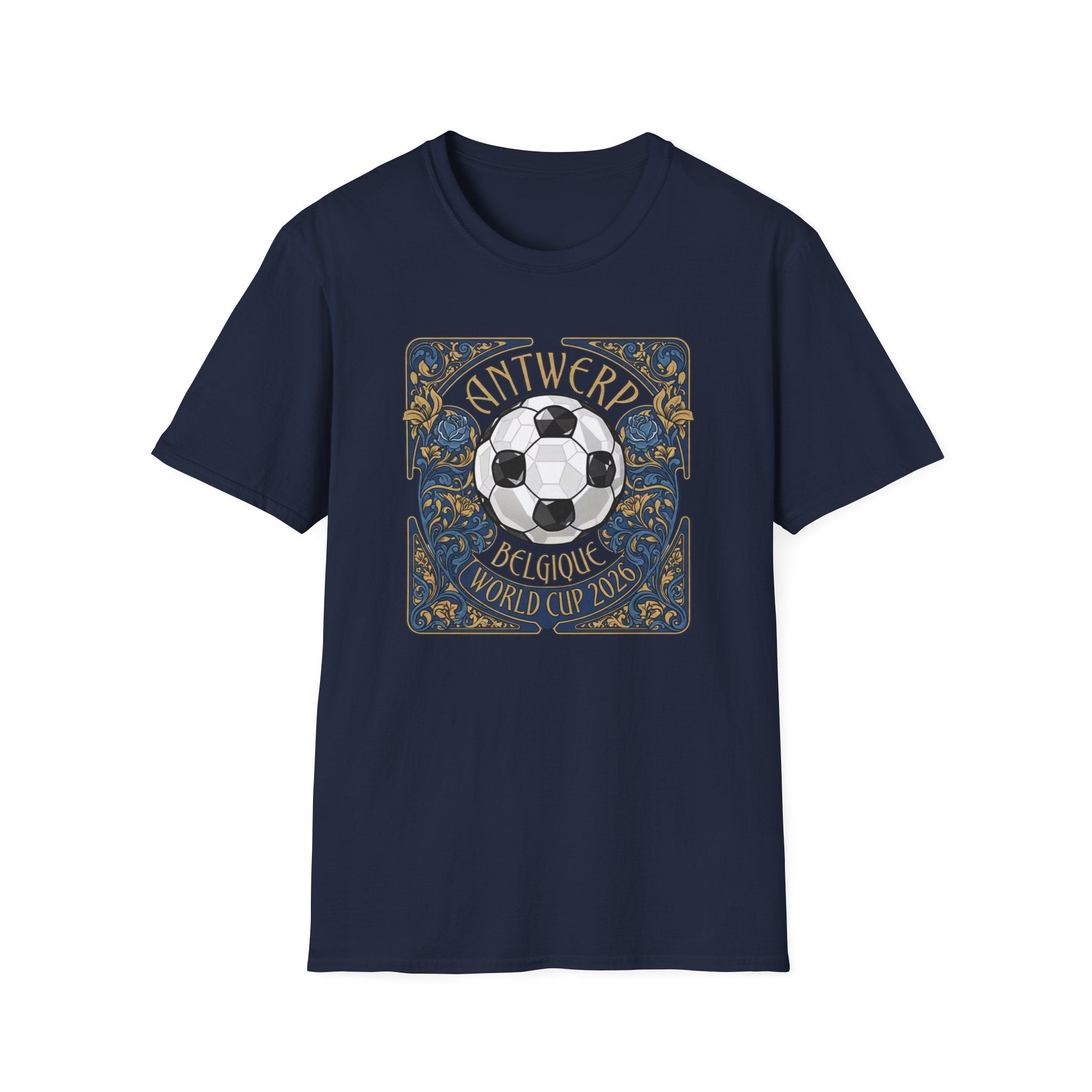 Antwerp Belgique Soccer Vintage Art Tee — World Cup 2022 Football Shirt