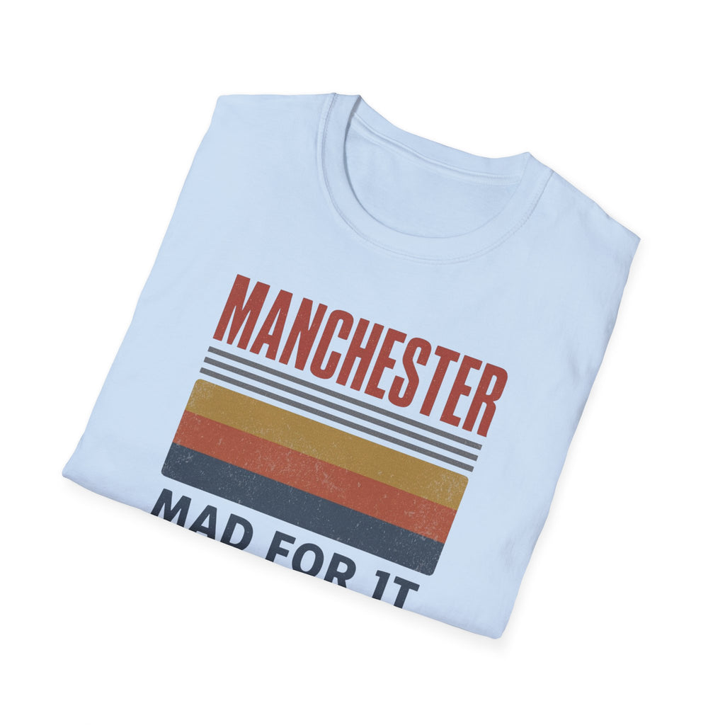 Manchester "Mad For It" Retro Stripe T-Shirt