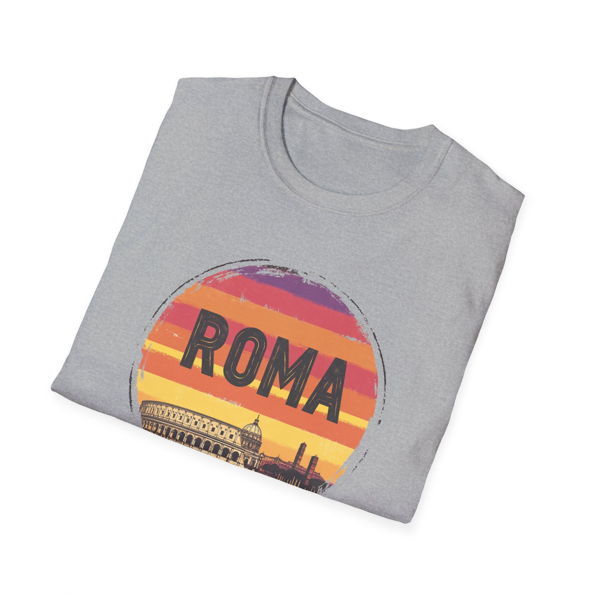 Roma Sunset T-Shirt — Vintage Rome Skyline Tee