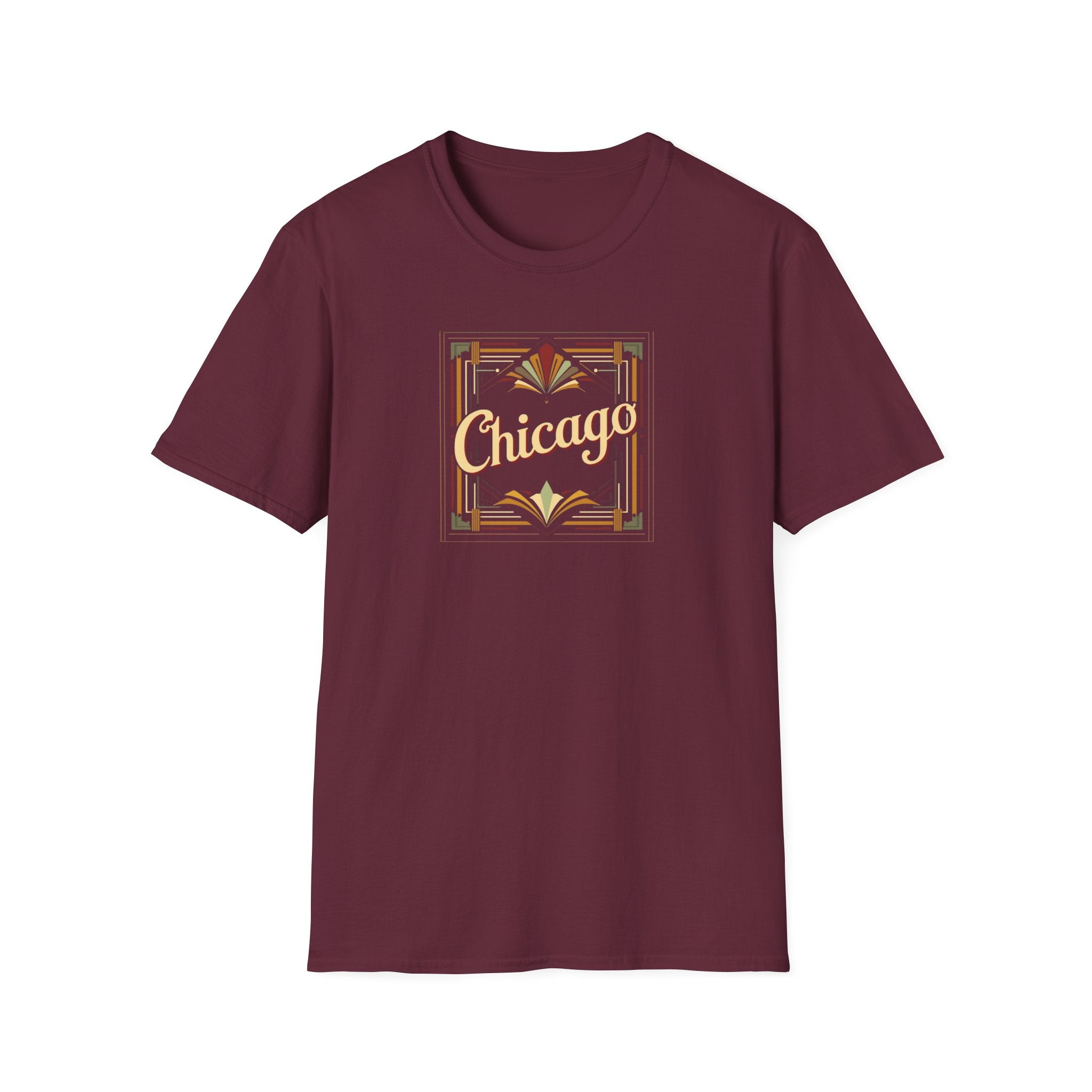 Chicago Art Deco Script T-Shirt | Vintage City Typography