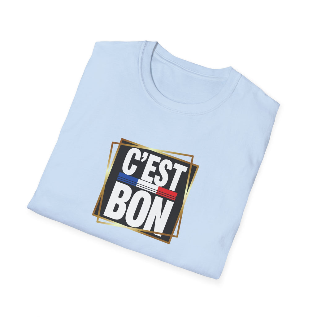 C'EST BON T-Shirt | French Phrase Graphic Tee, Bold Typographic Design