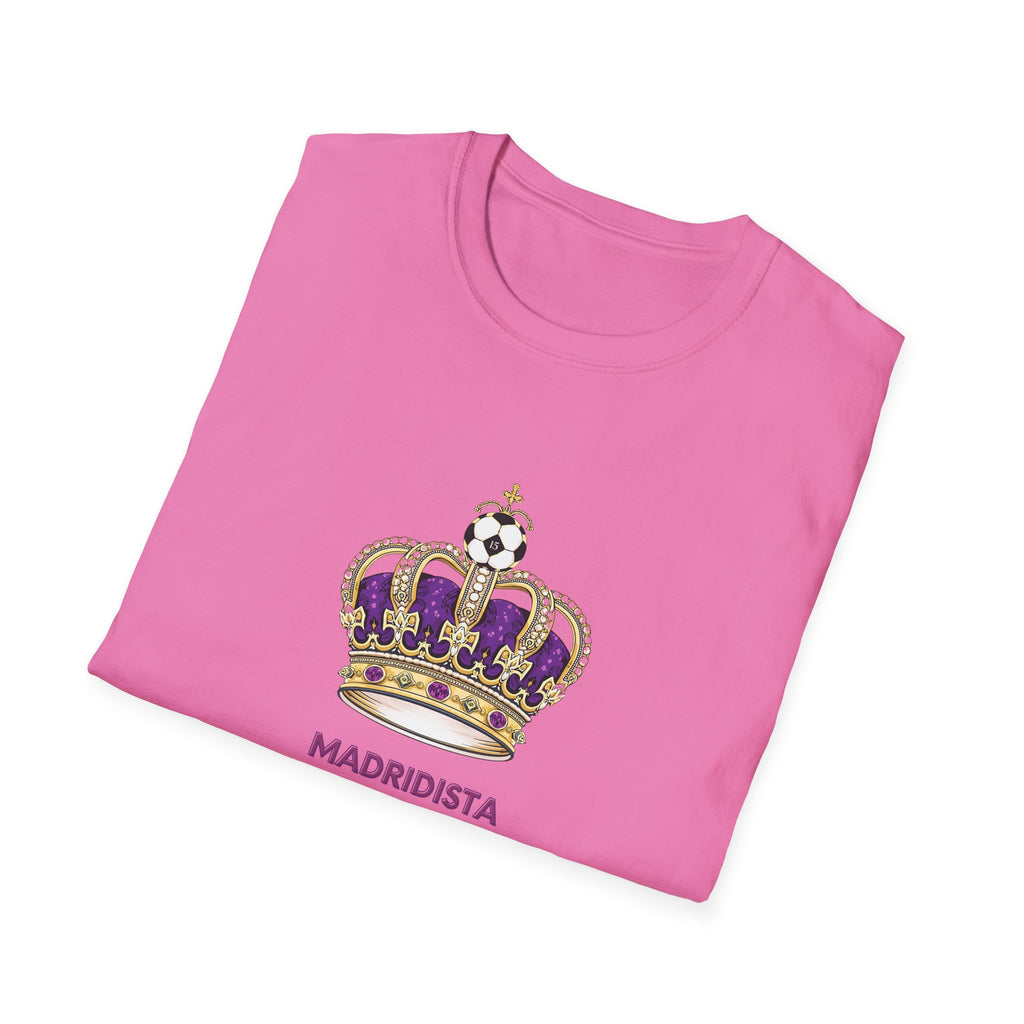 Madridista Crown T-Shirt | Soccer Fan Tee, Royal Purple Gold Crest