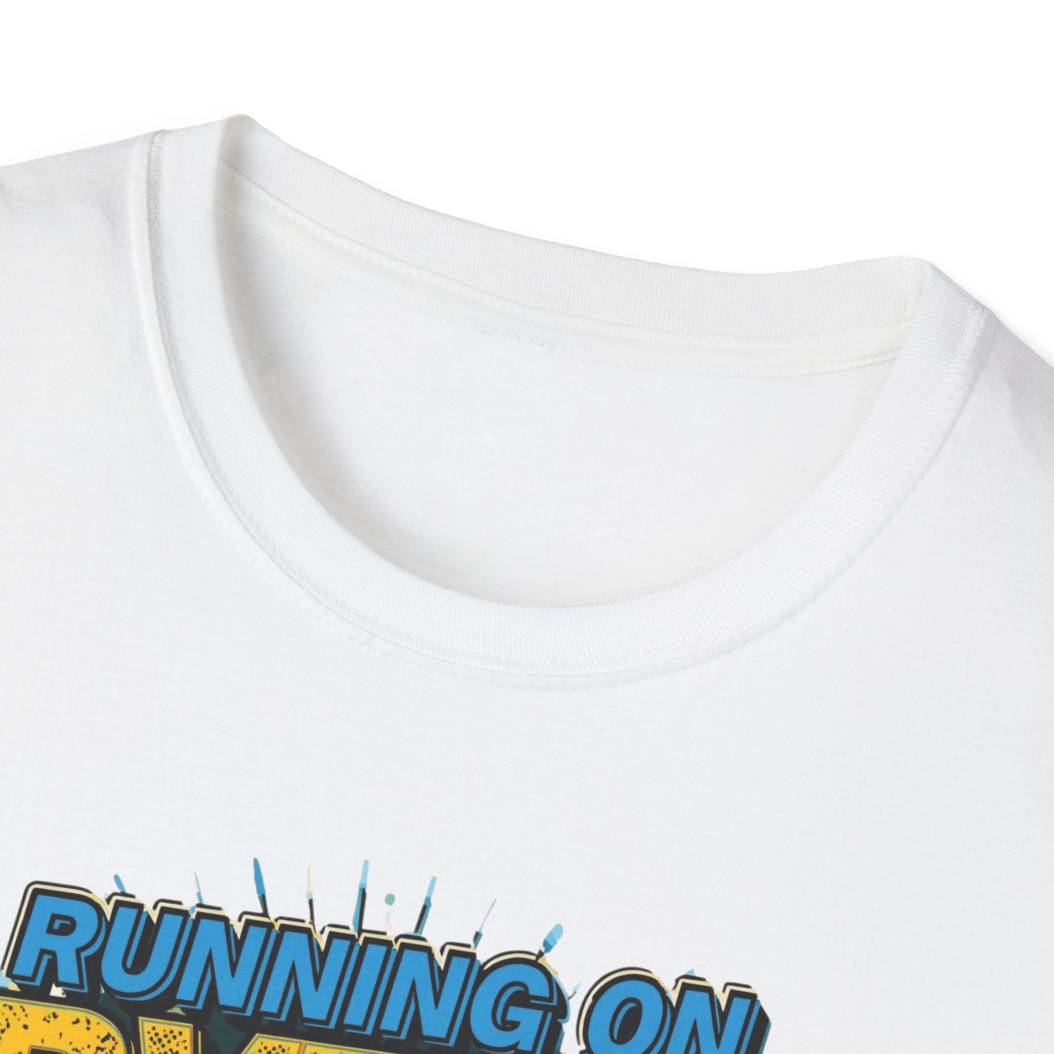 Running on Bytes and Vibes T-Shirt — Austin Retro Tech Graphic Tee