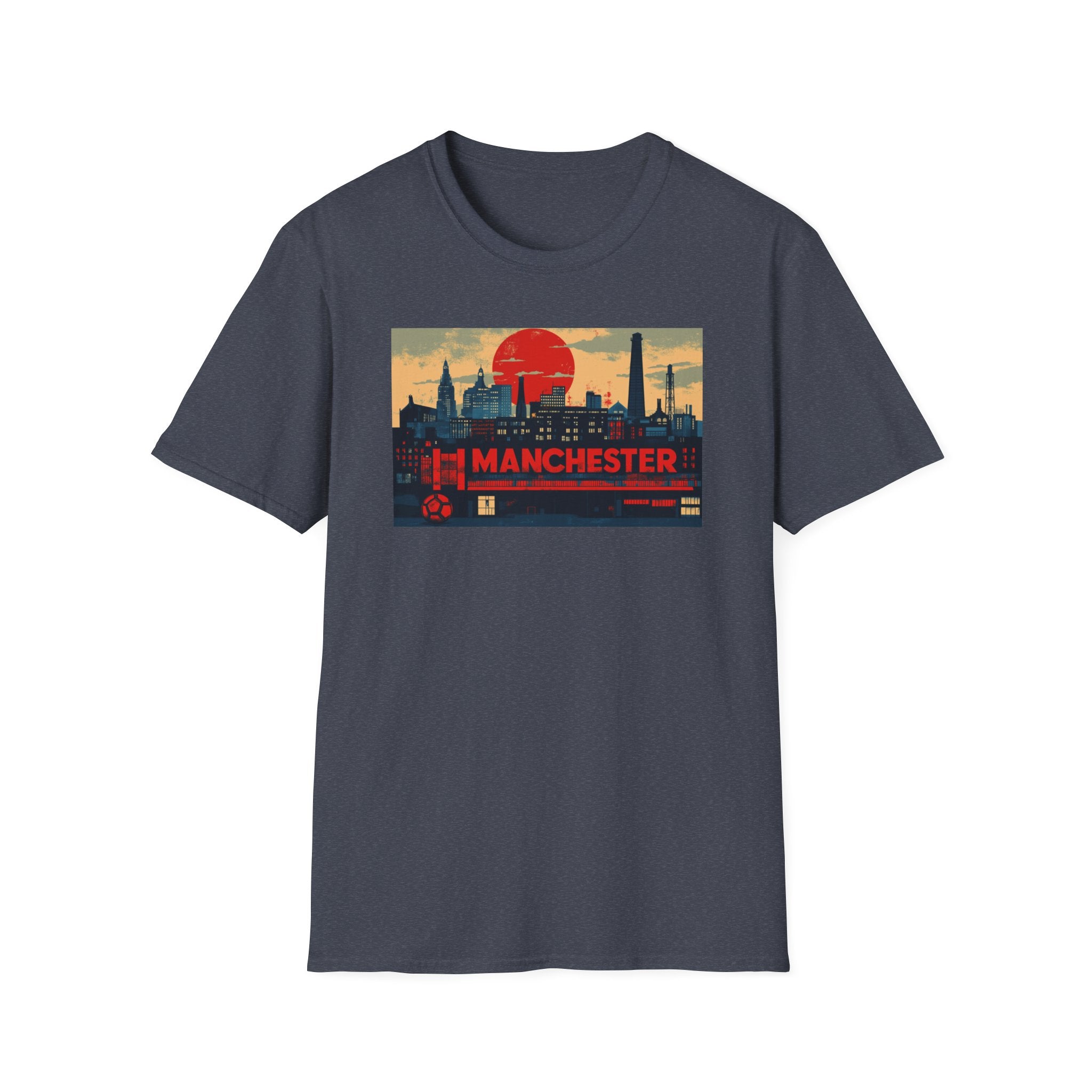 Manchester Skyline T-Shirt | Retro Cityscape Travel Tee
