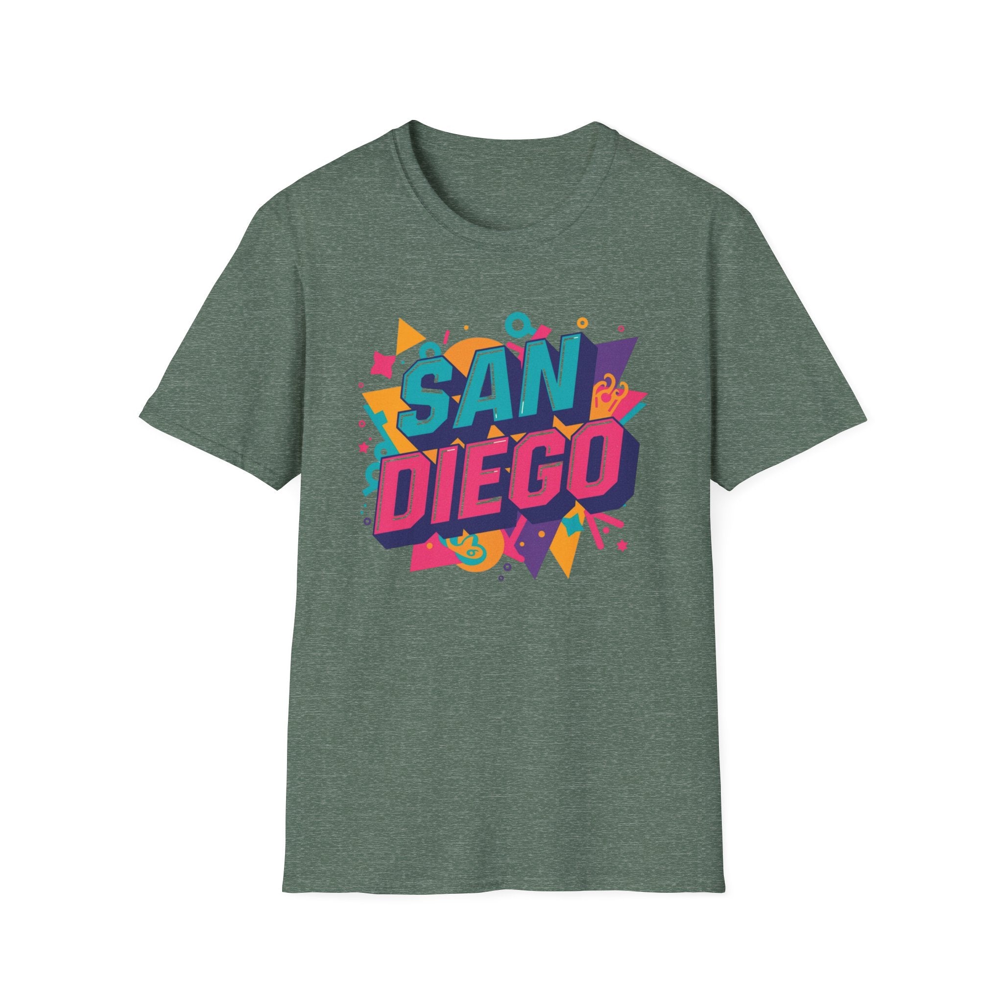 San Diego Retro Pop T-Shirt — Colorful City Graphic Tee