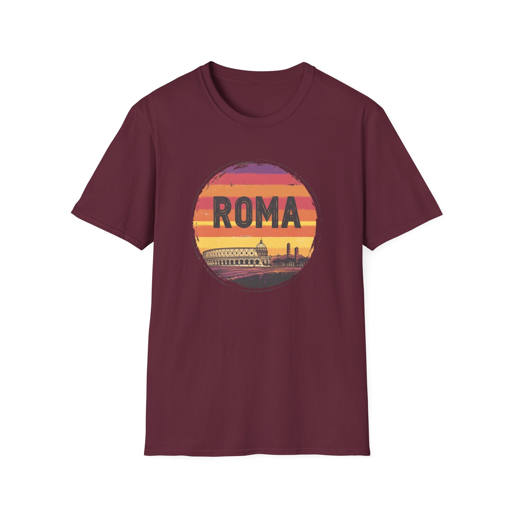 Roma Sunset T-Shirt — Vintage Rome Skyline Tee