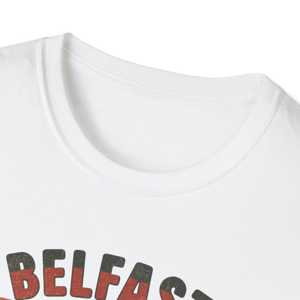 Belfast 'Completely Banjaxed' Retro Stripe T-Shirt — Vintage Irish Humor Tee