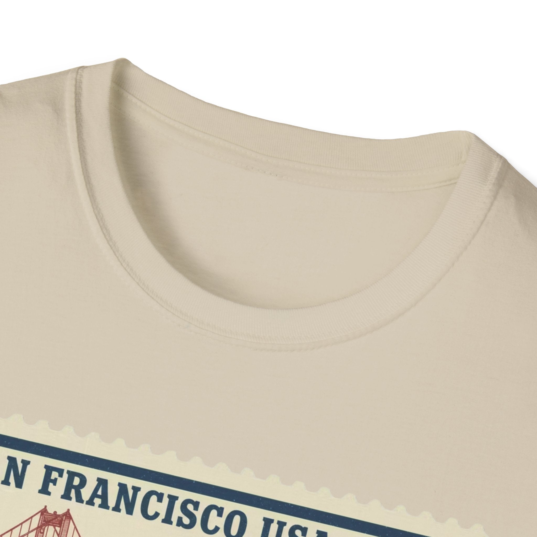 San Francisco 2026 Golden Gate Stamp T-Shirt — Vintage Soccer Postage Design