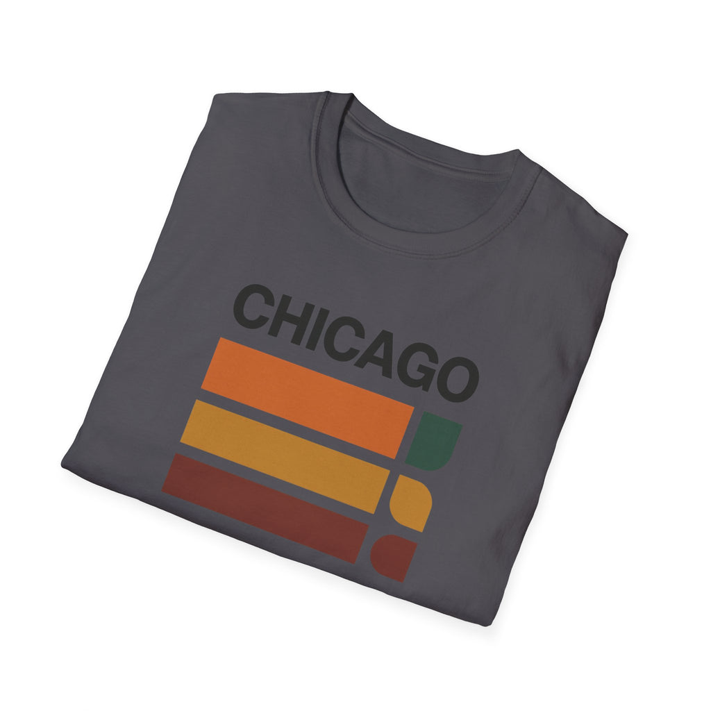 Chicago Retro Stripes T-Shirt | Vintage City Typography